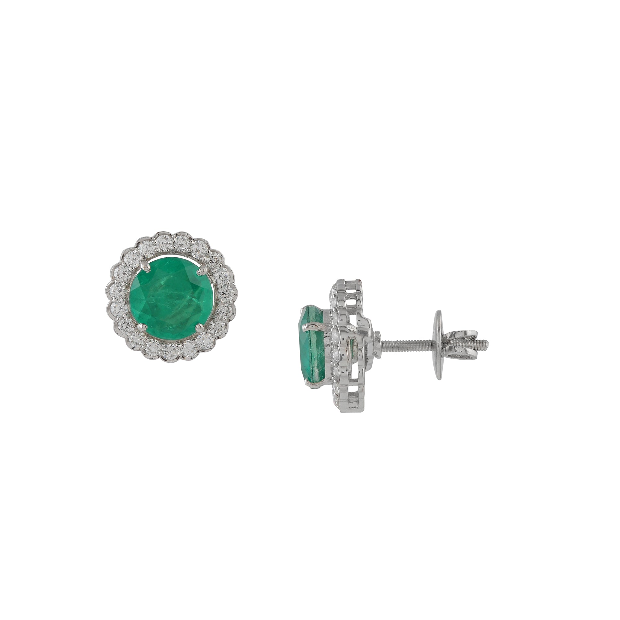 Luxurious Diamond Stud Earring - Krishna Jewellers Pearls and Gems