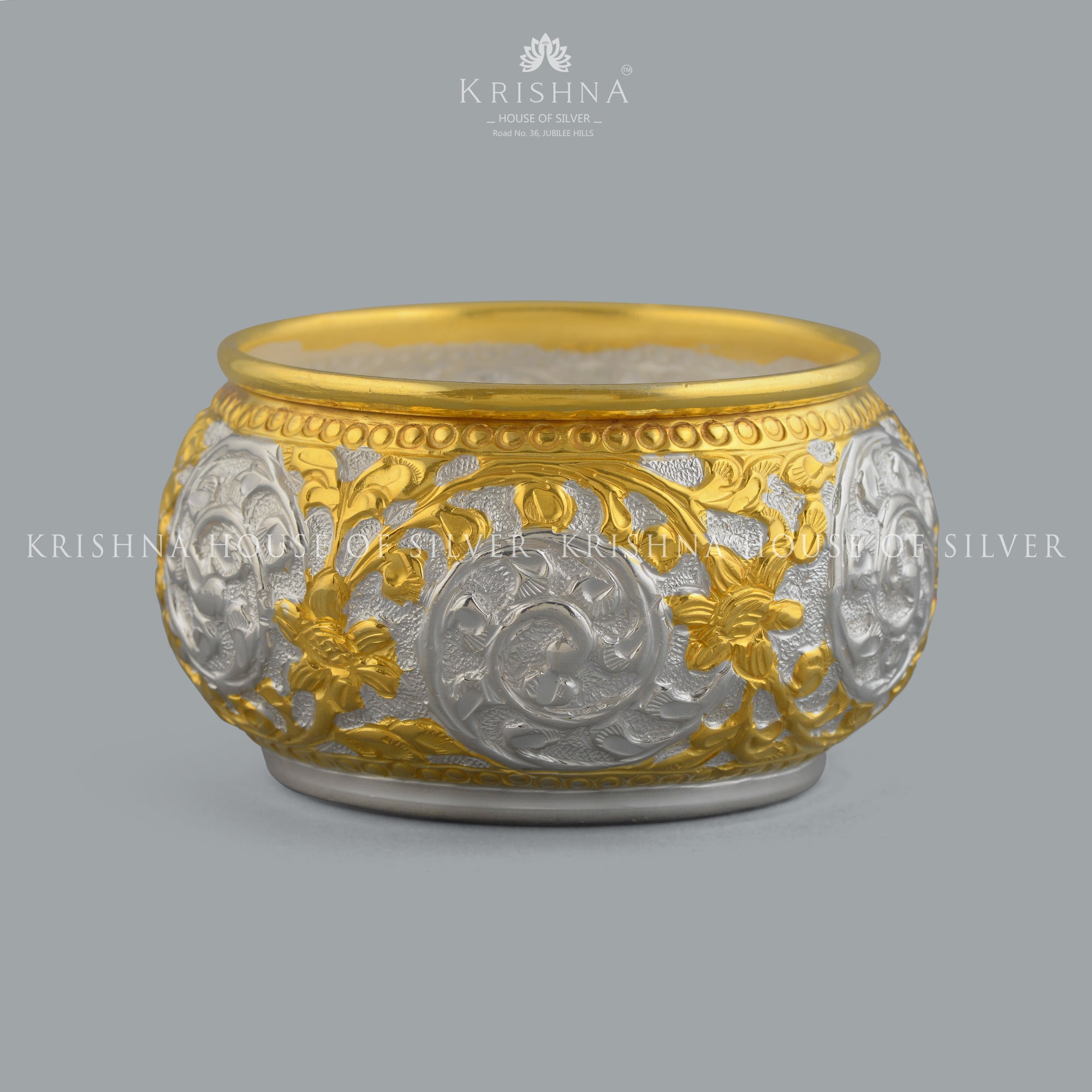 Antique Silver Flower Basket