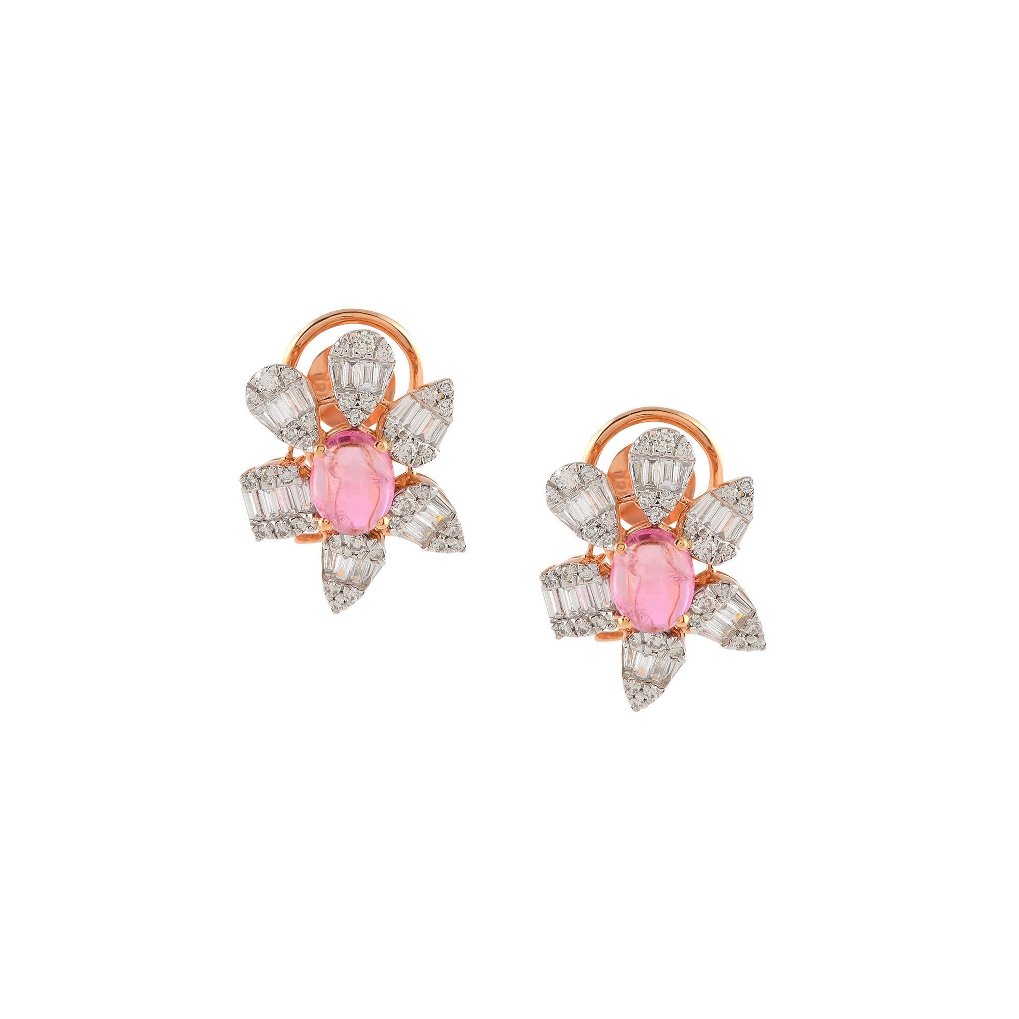 Luxy Floral Gemstone Earrings - Krishna Jewellers Pearls and Gems