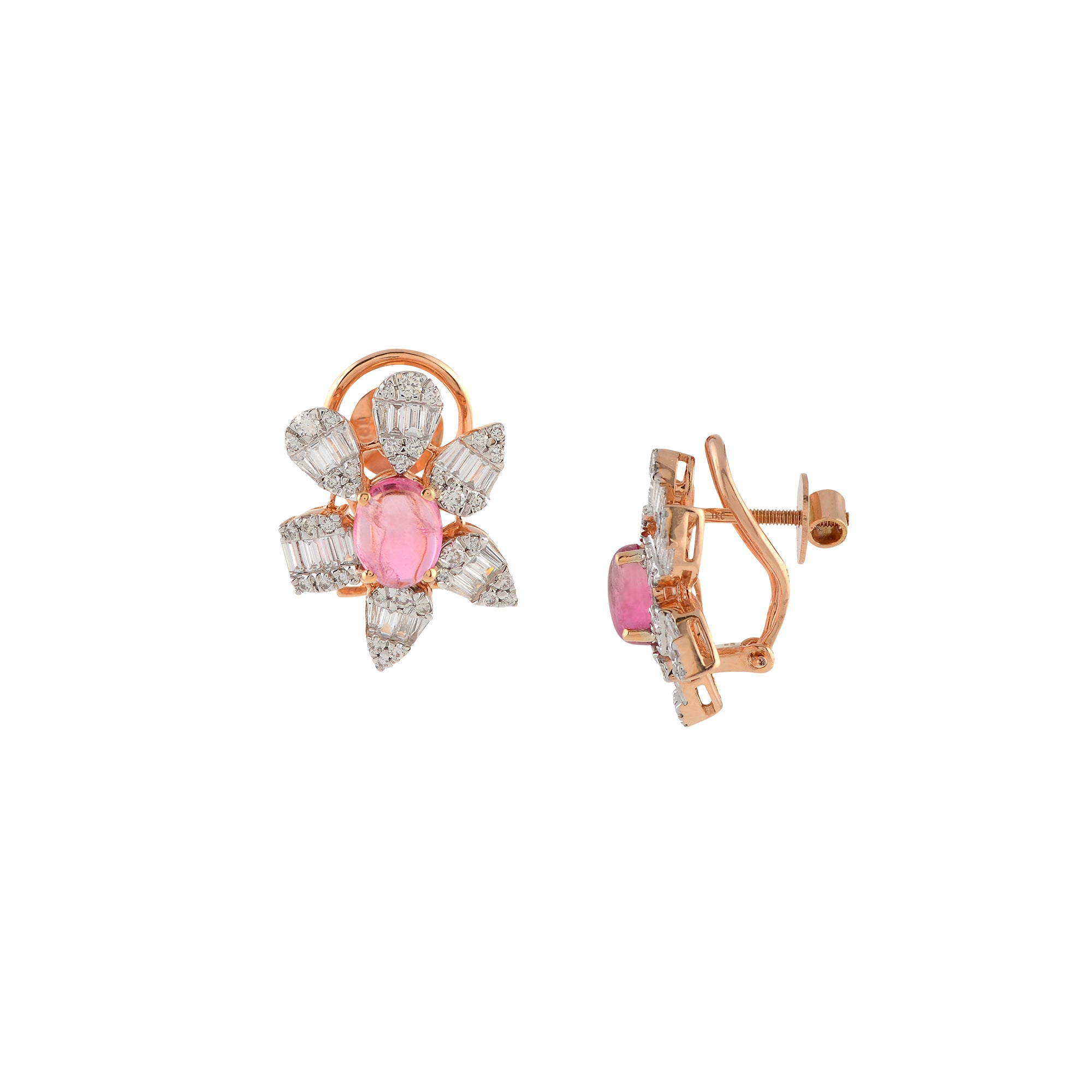 Luxy Floral Gemstone Earrings - Krishna Jewellers Pearls and Gems