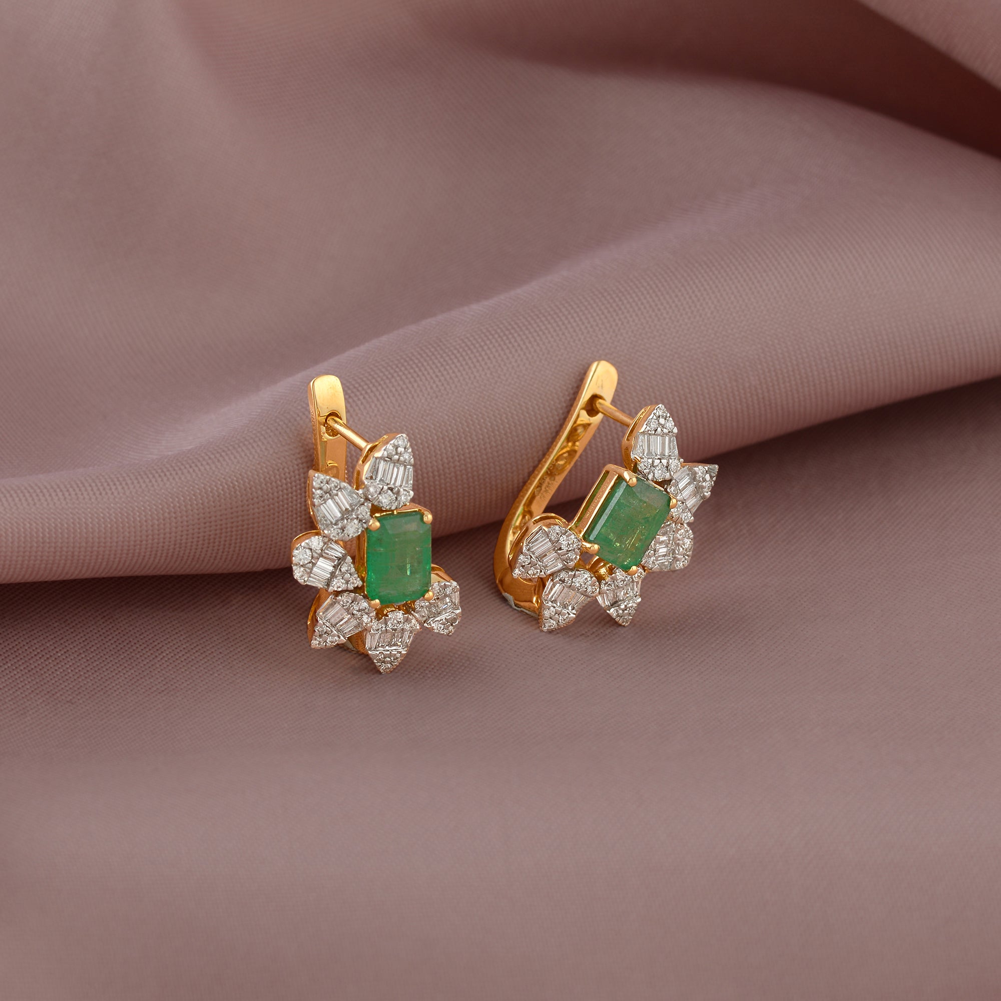 Prestigious Floral Diamond Earring - Krishna Jewellers Pearls and Gems