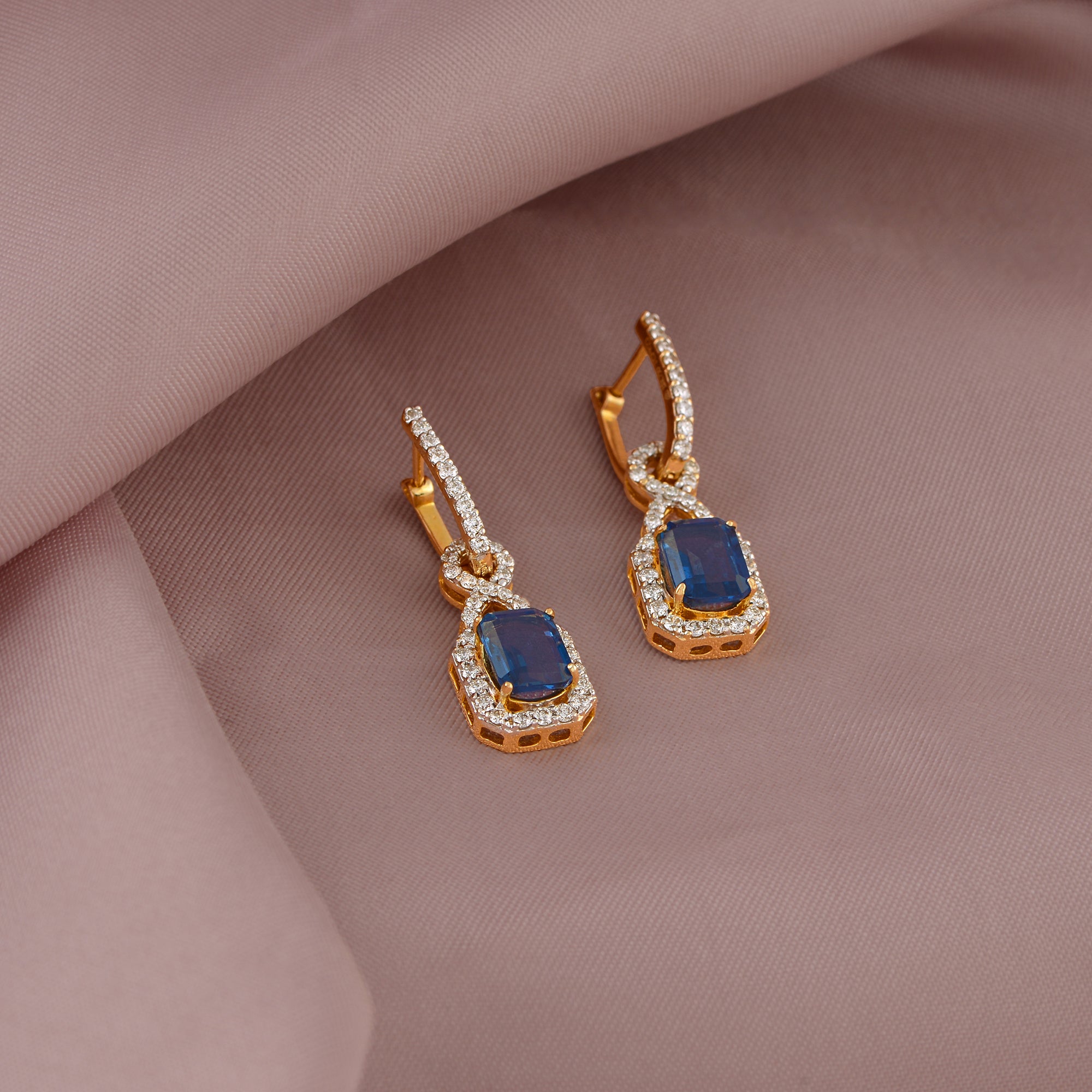 Plush Diamond Lever-Back Earring - Krishna Jewellers Pearls and Gems