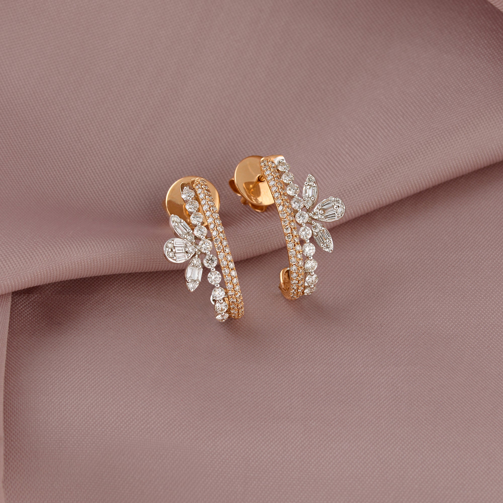 Opulent Swanky Diamond Stud Earrings - Krishna Jewellers Pearls and Gems