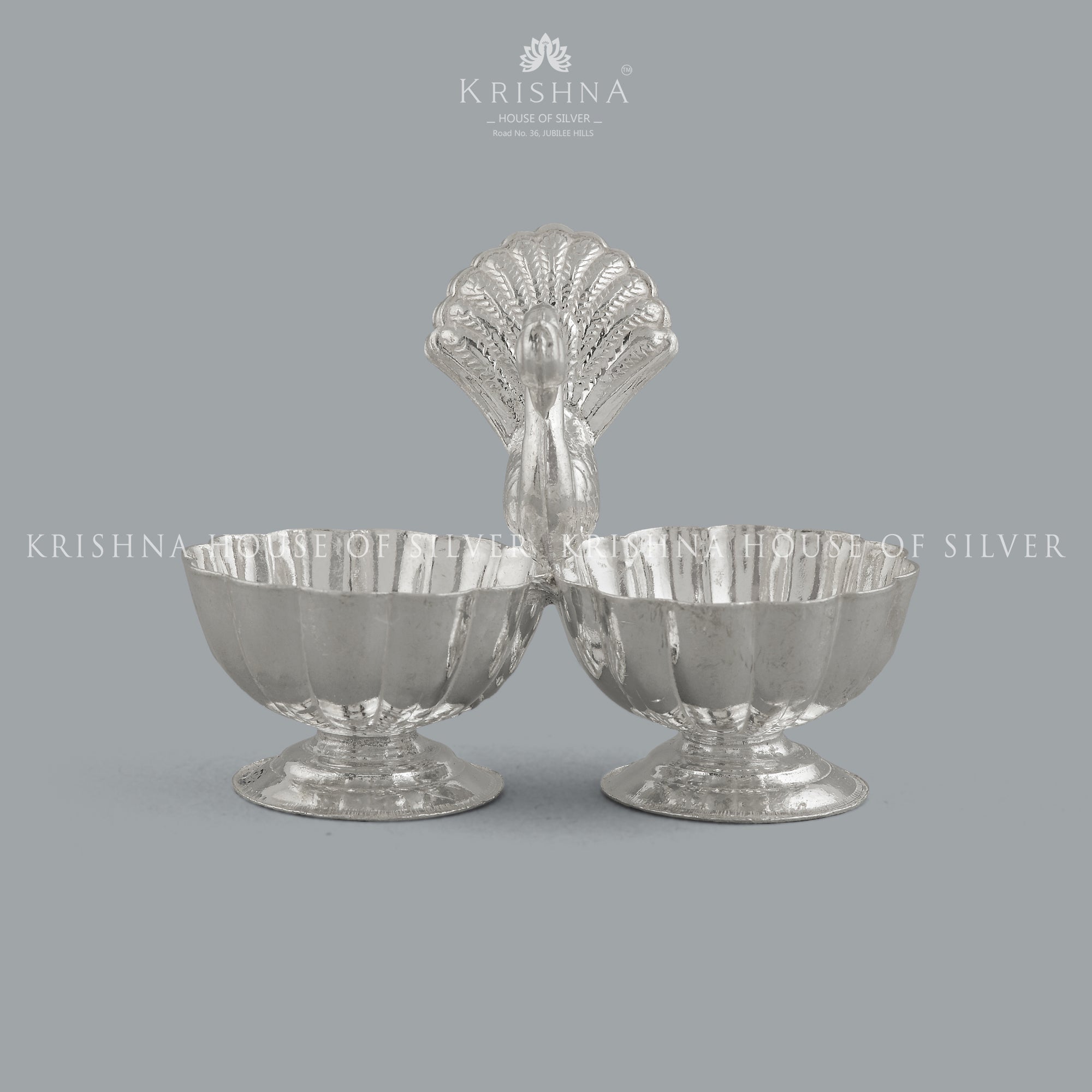 Spiritual Silver Haldi Kumkum Bharni