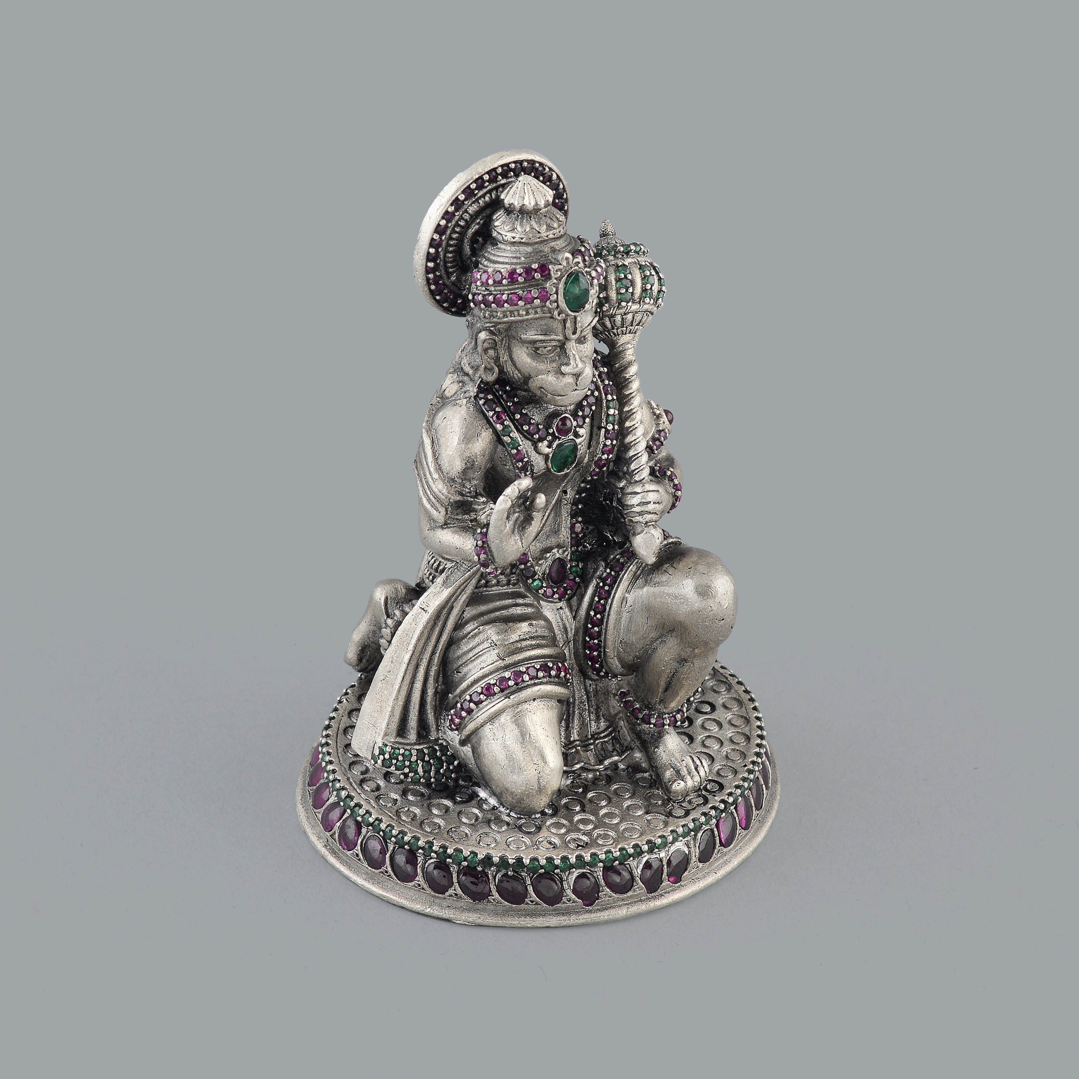 Antique Silver Bajrangbali Idol