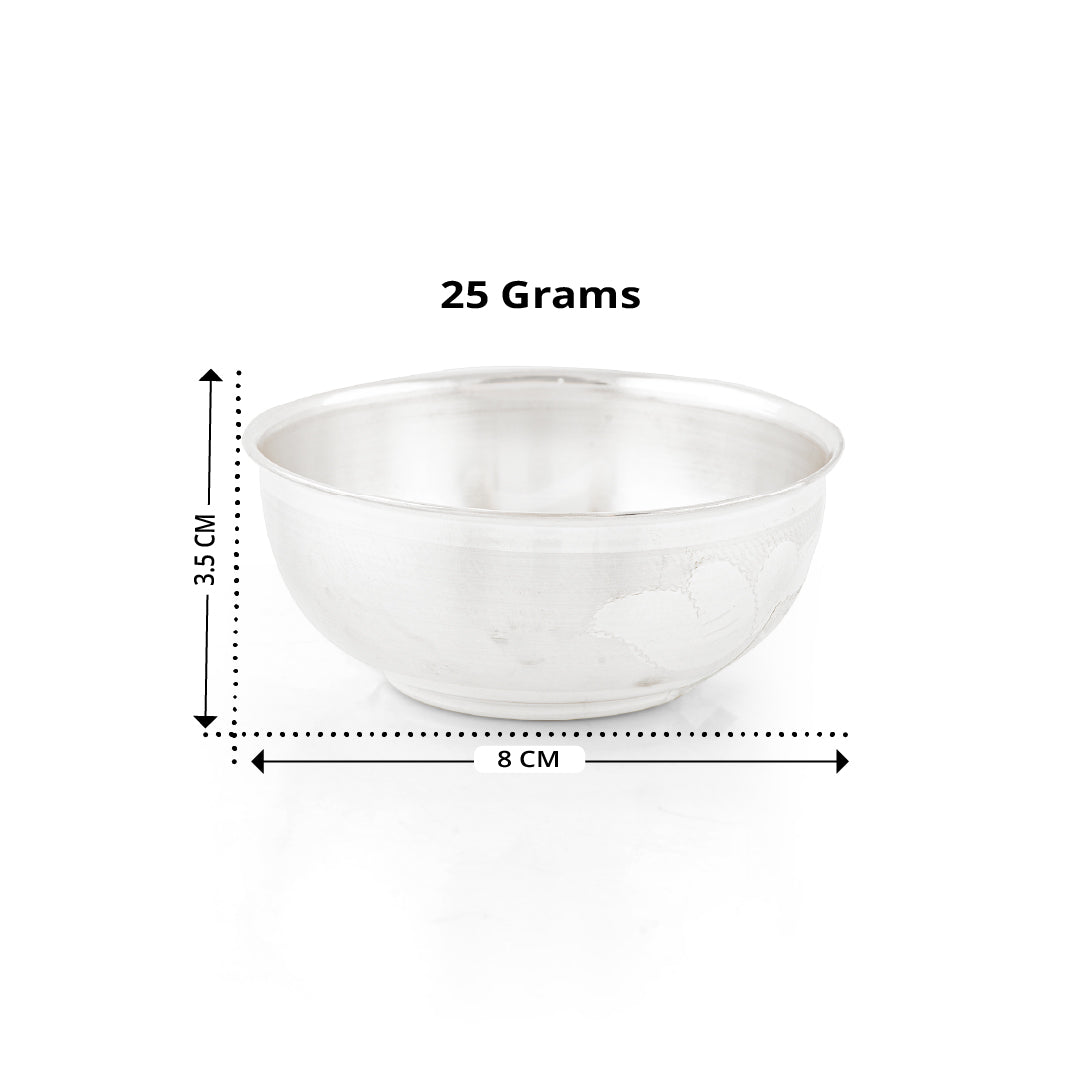 Pure Silver Pooja Plain Bowl
