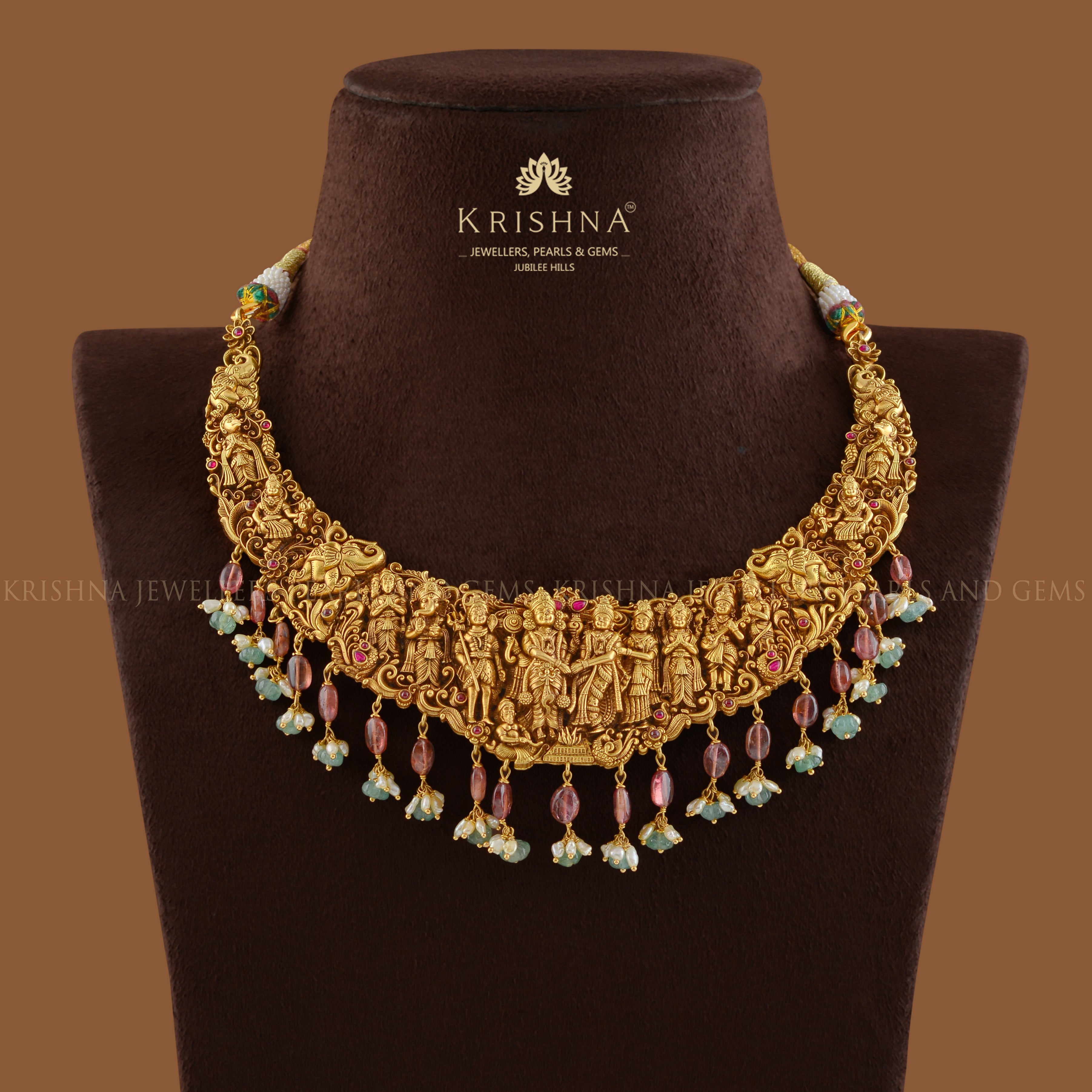 Venkateshwara Kalayanam Gold Necklace - Krishna Jewellers Pearls and Gems