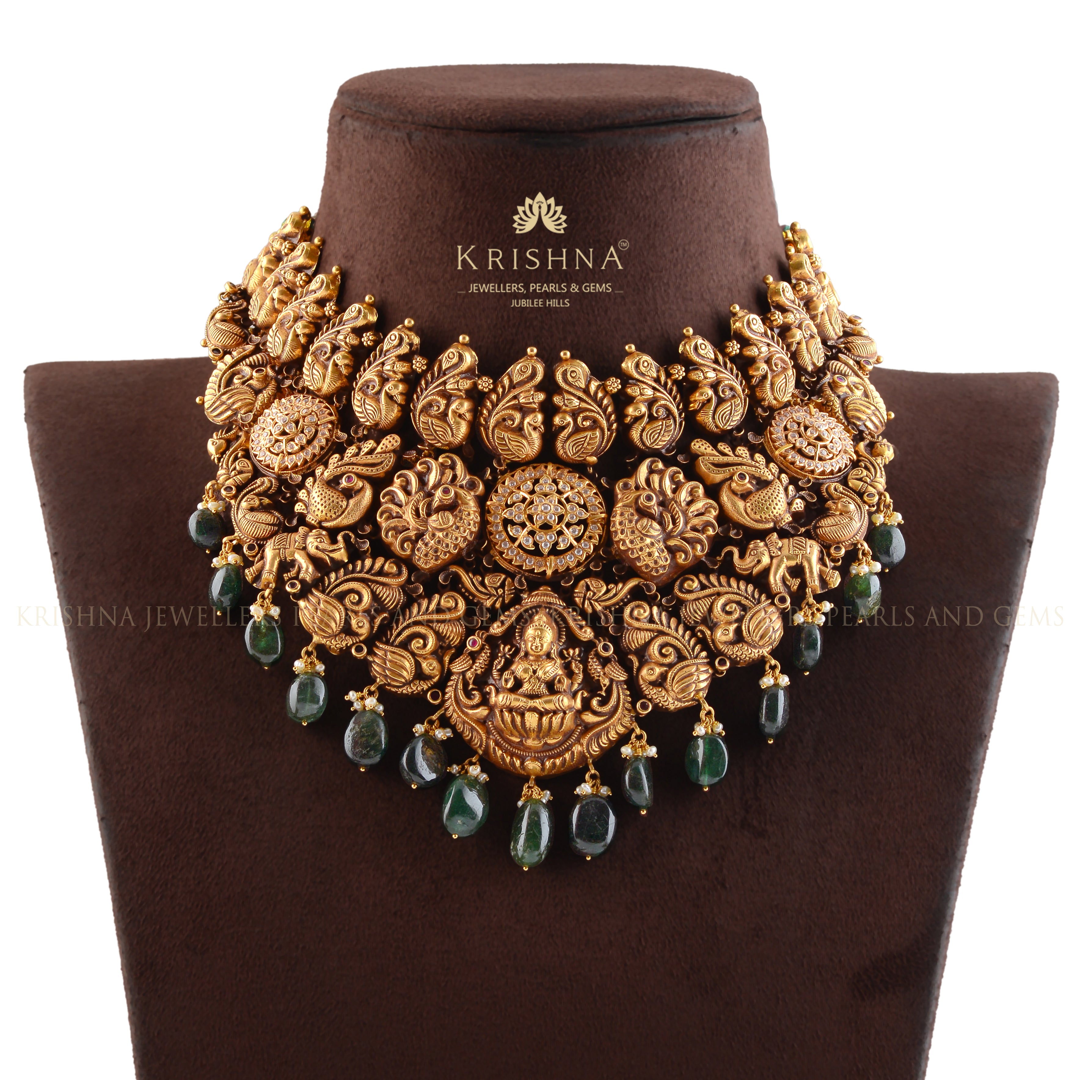 Antique Bridal Gold Nakshi Choker - Krishna Jewellers Pearls and Gems
