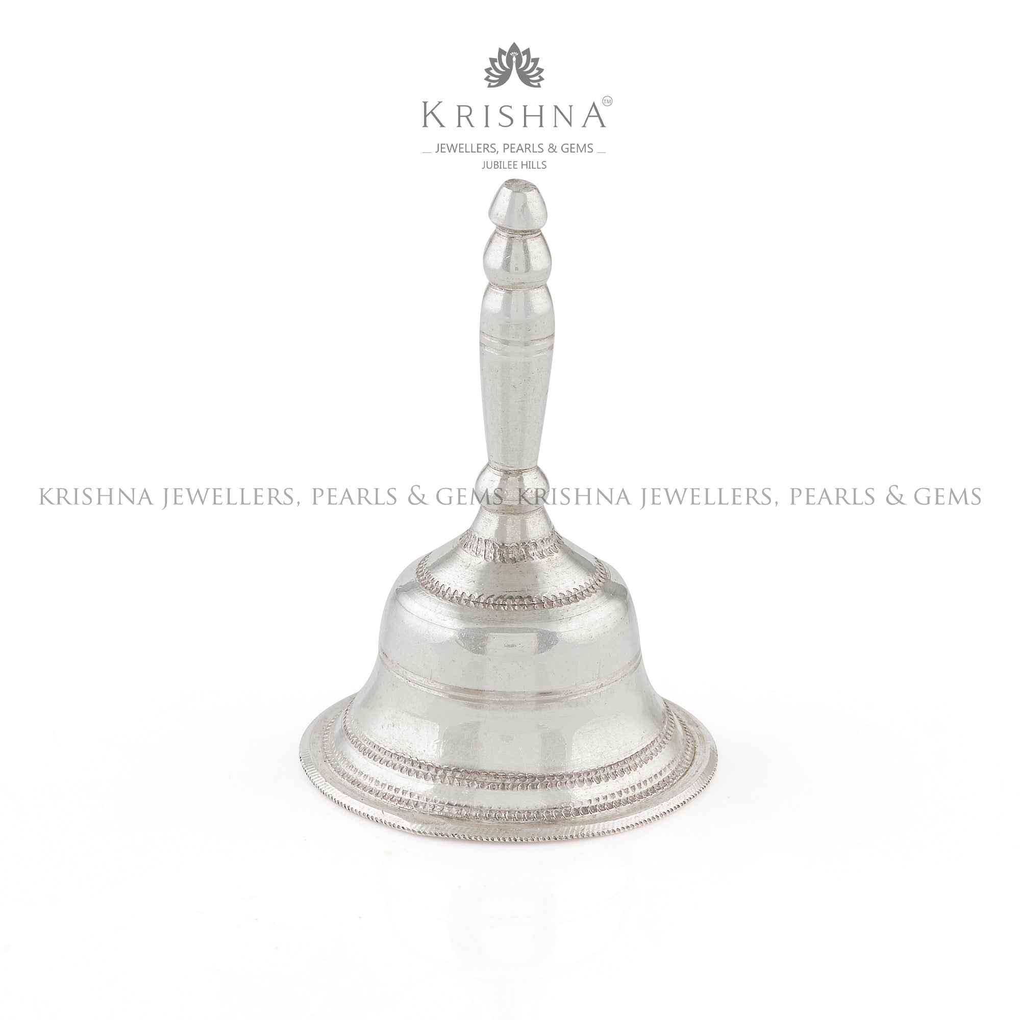 Divine Silver Pooja Bell - Krishna Jewellers Pearls and Gems