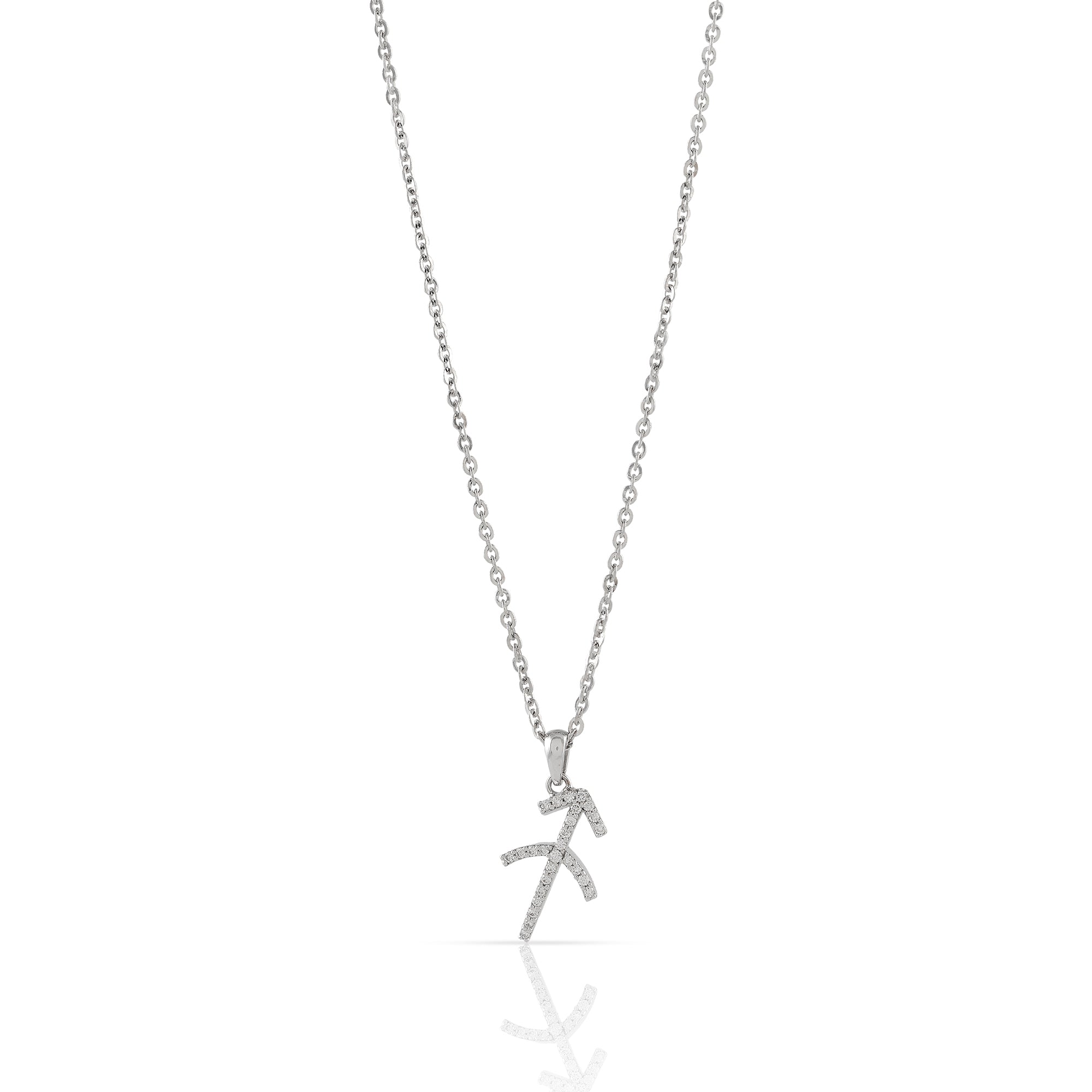 Diamond Chain-Saggitarius Diamond Pendant - Krishna Jewellers Pearls and Gems