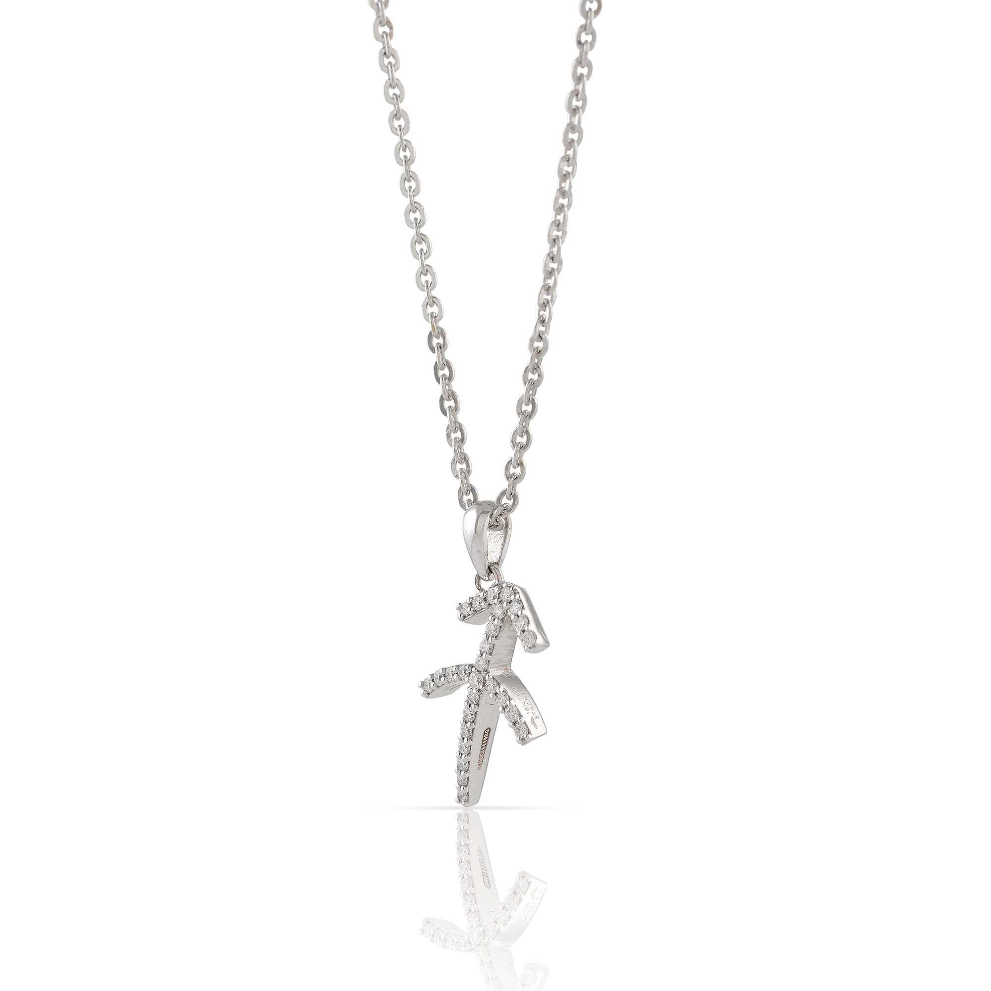 Diamond Chain-Saggitarius Diamond Pendant - Krishna Jewellers Pearls and Gems
