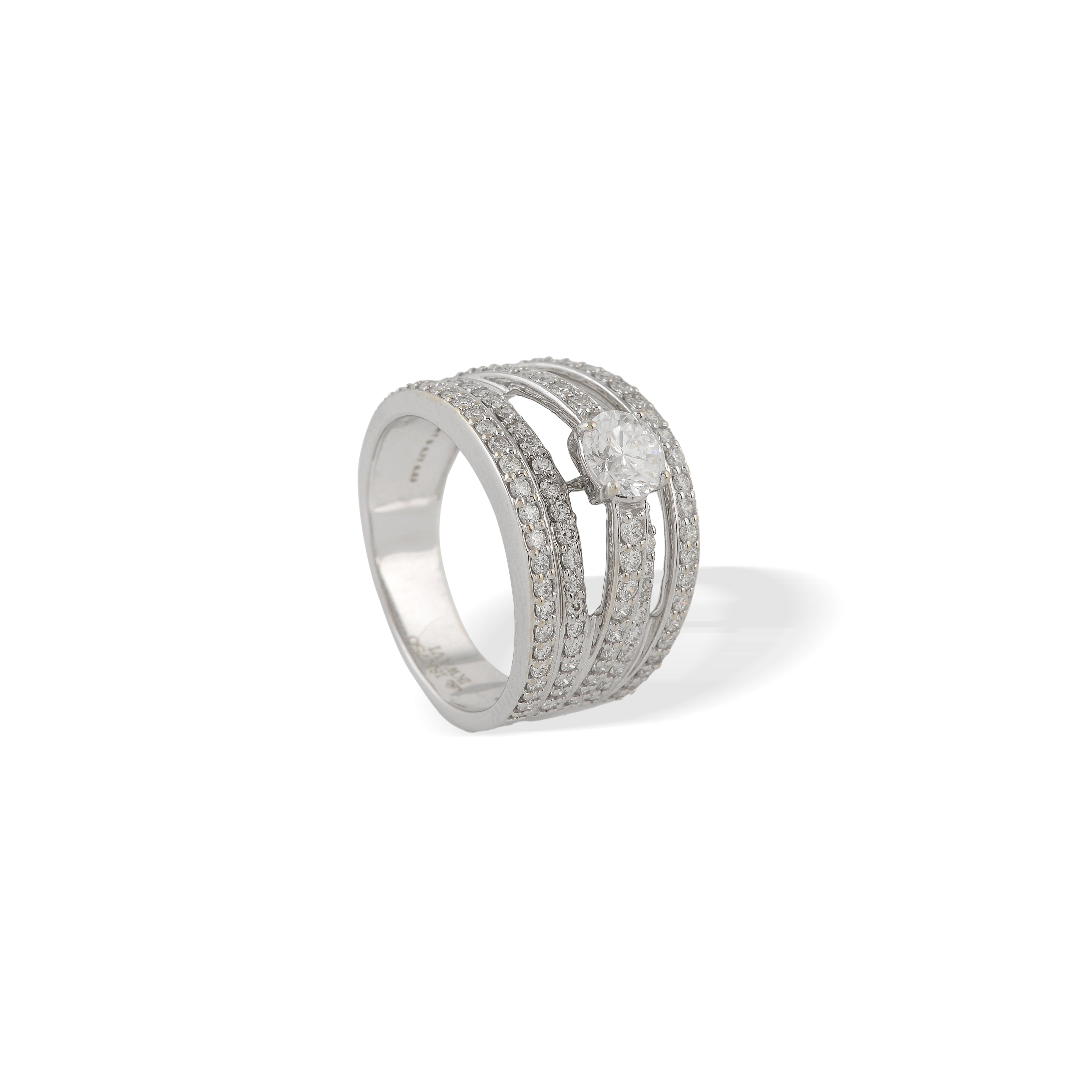Halo Soliatire Diamond Ring - Krishna Jewellers Pearls and Gems