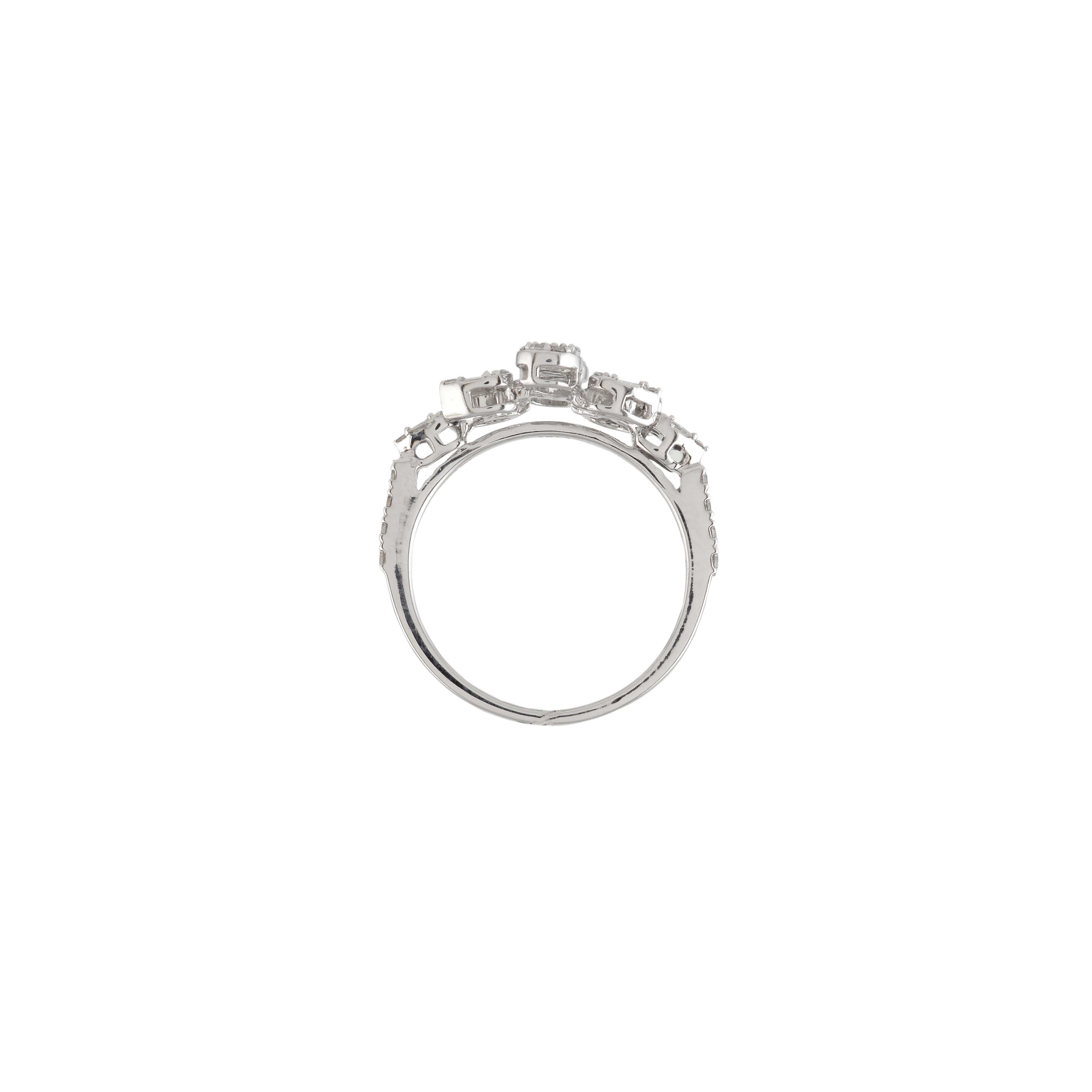Pear Cut Cluster Diamond Ring - Krishna Jewellers Pearls and Gems