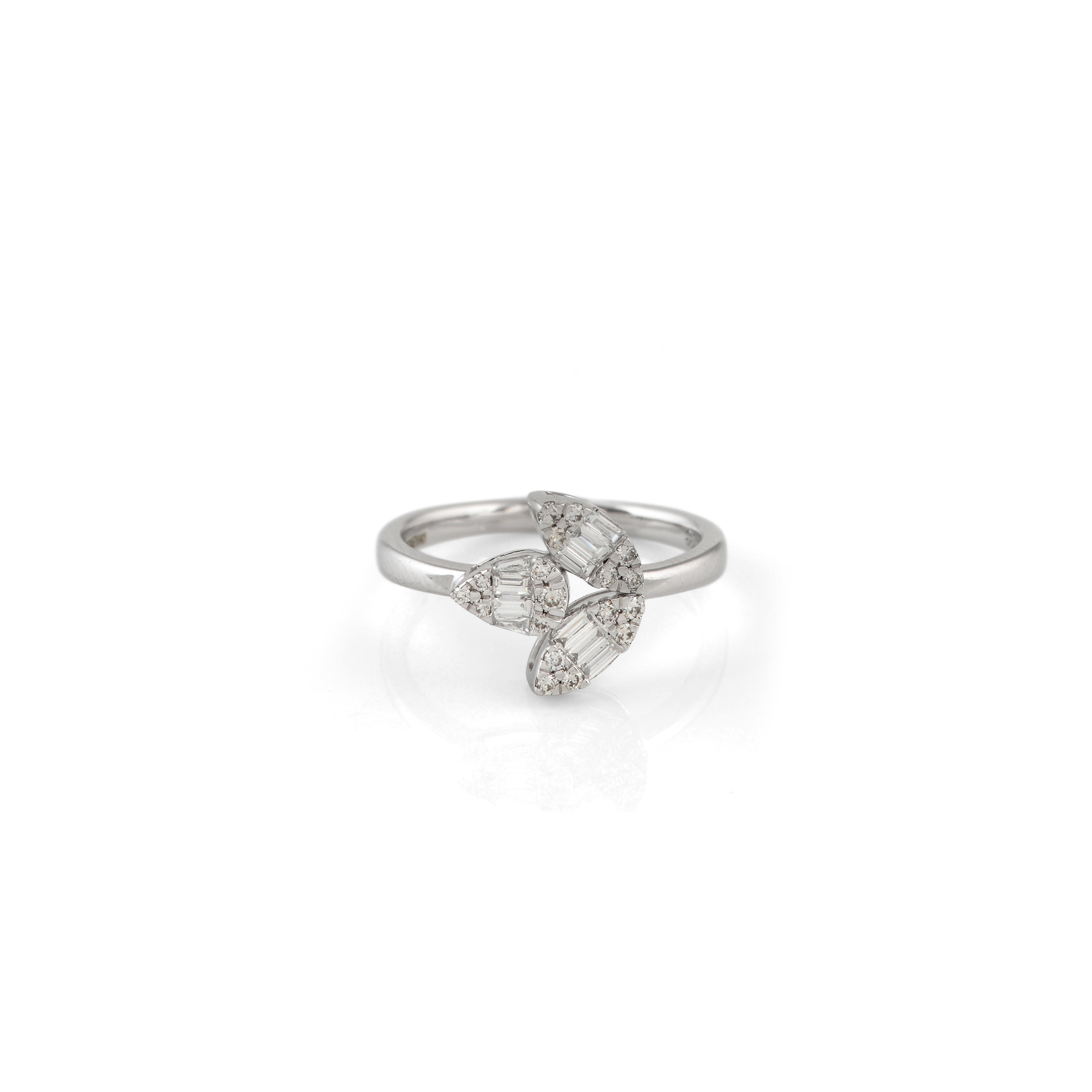 Marquise Cut Diamond Ring in White Gold - Krishna Jewellers Pearls and Gems