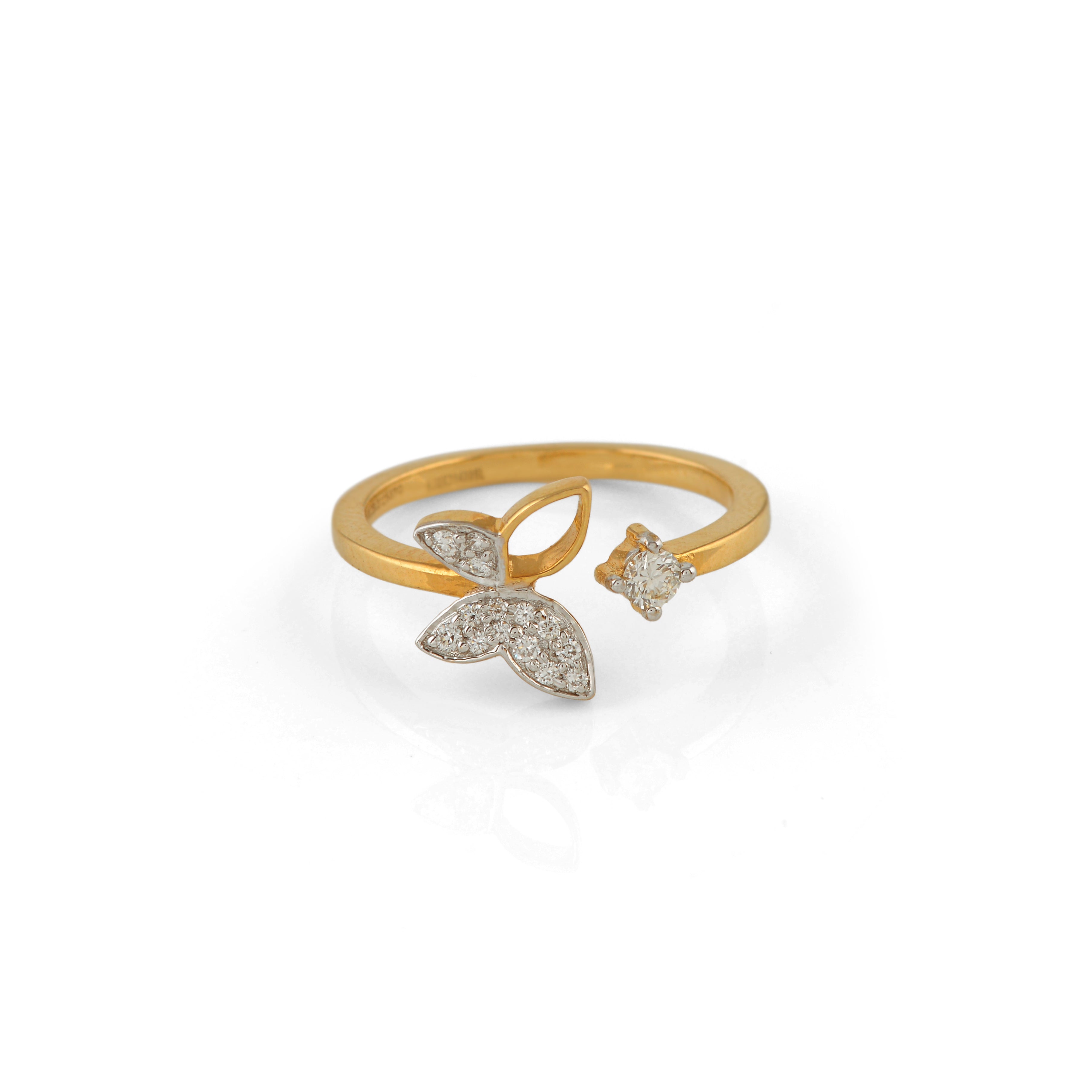 Sparkling Diamond Butterfly Ring - Krishna Jewellers Pearls and Gems