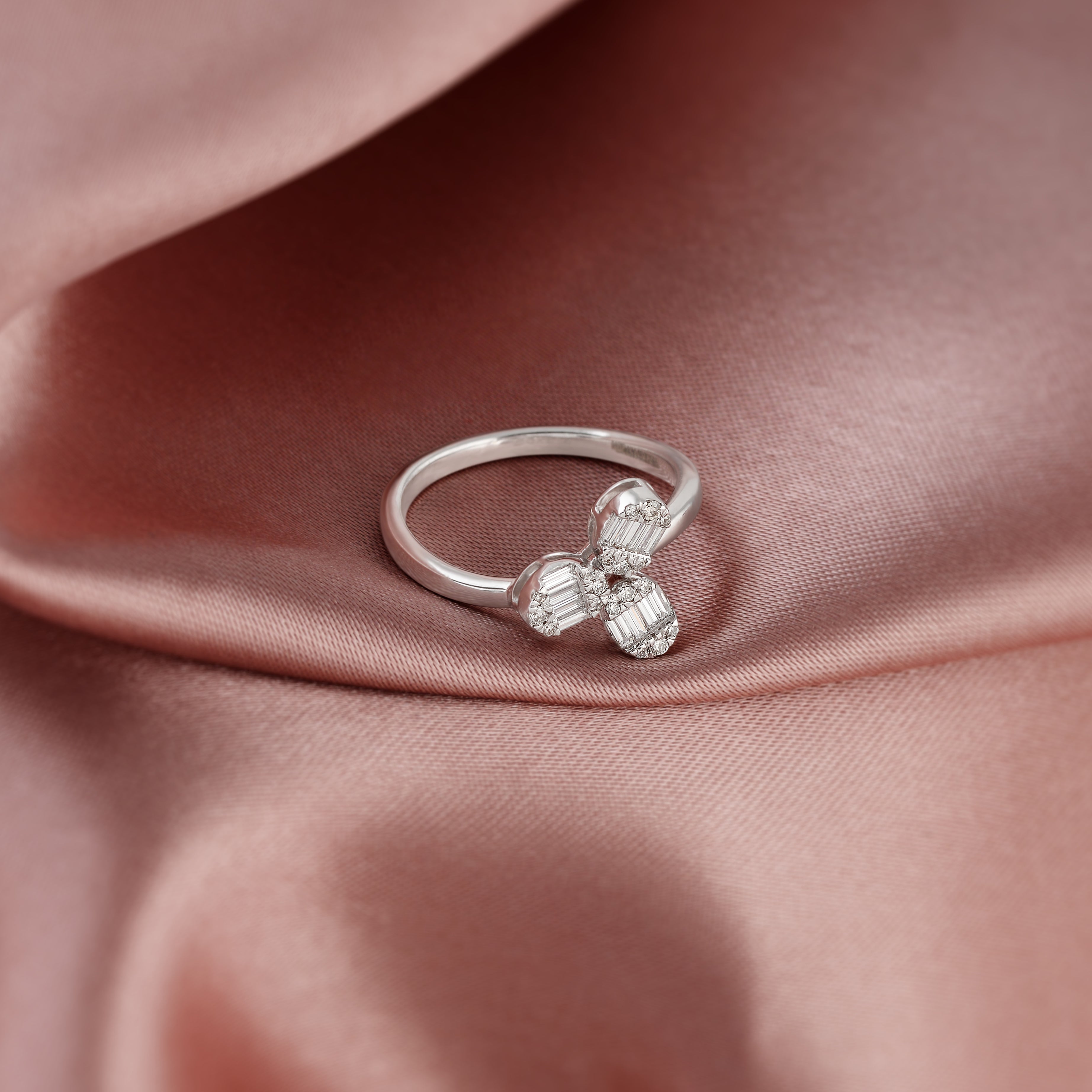 Trifoliate Diamond Ring - Krishna Jewellers Pearls and Gems