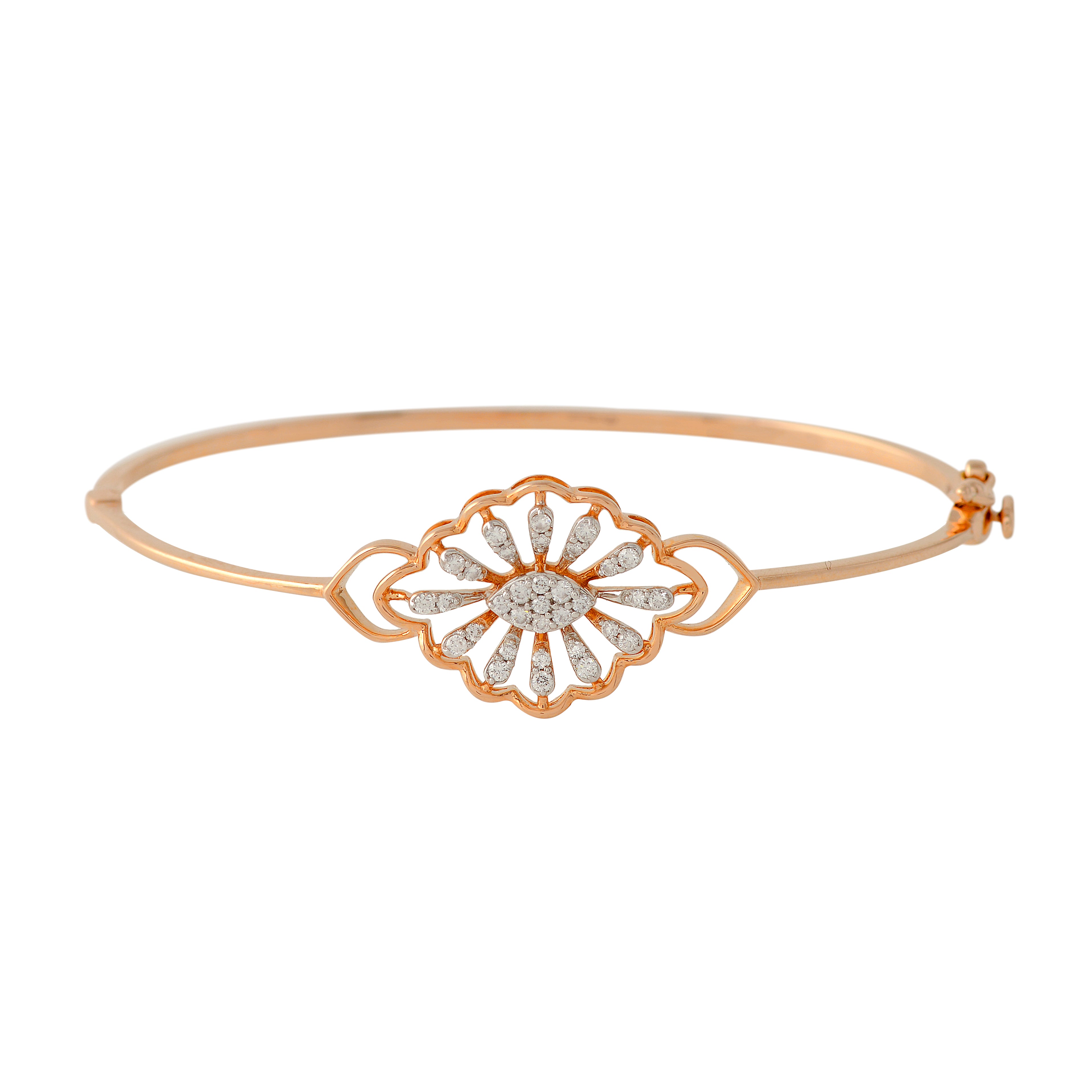 Flowery Diamond Tennis Bracelet - Krishna Jewellers Pearls and Gems