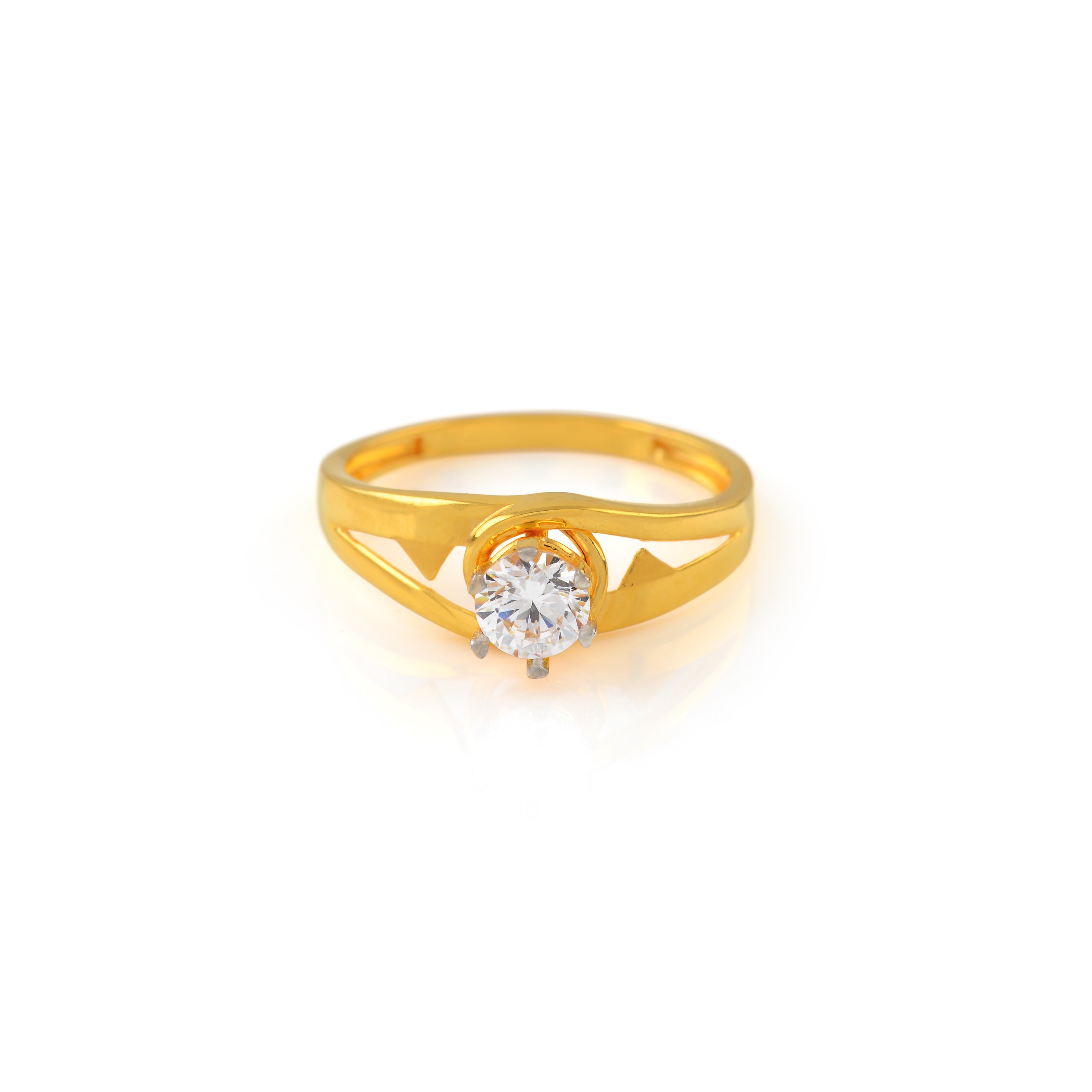 Classic Gold Finger Ring - Krishna Jewellers Pearls and Gems
