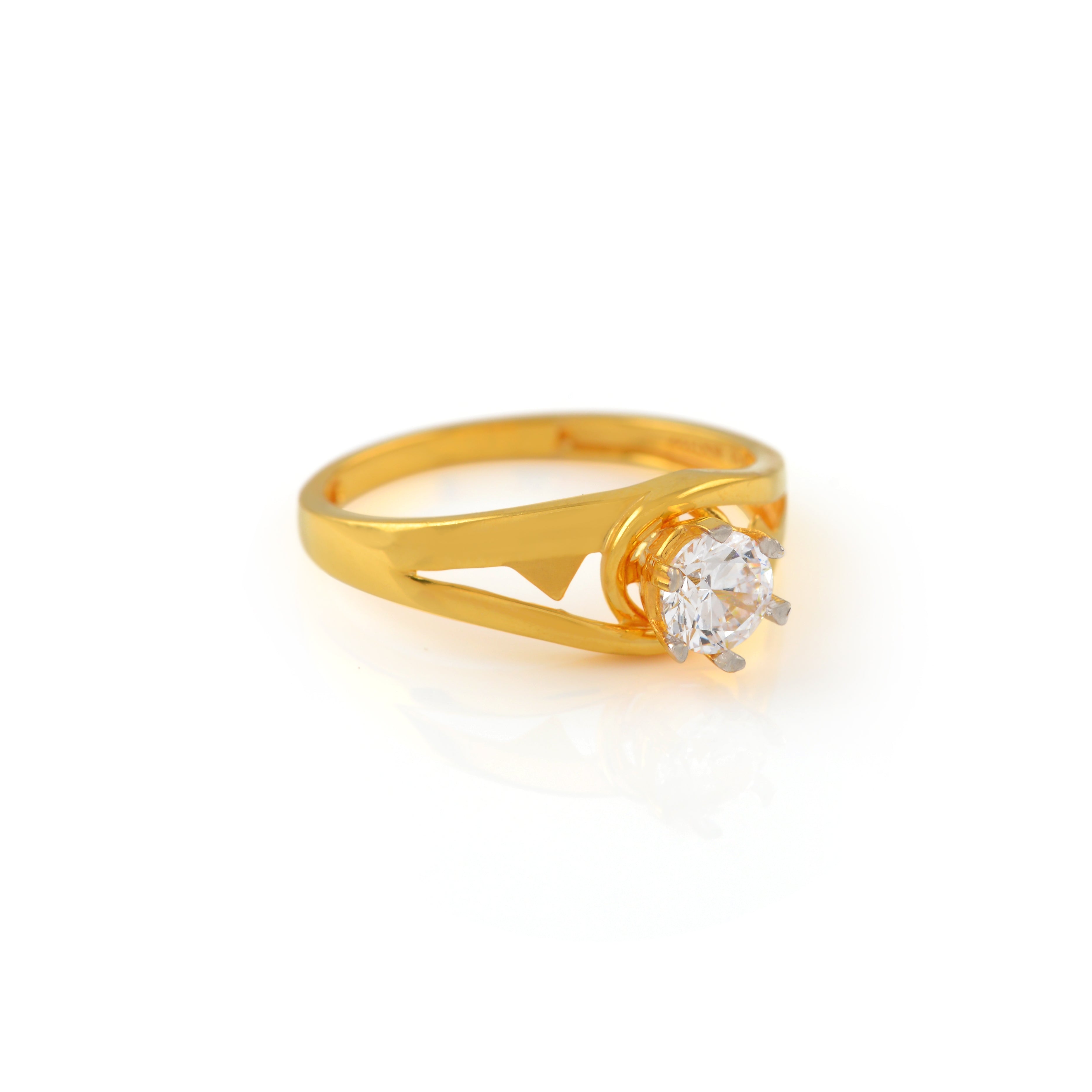 Classic Gold Finger Ring - Krishna Jewellers Pearls and Gems