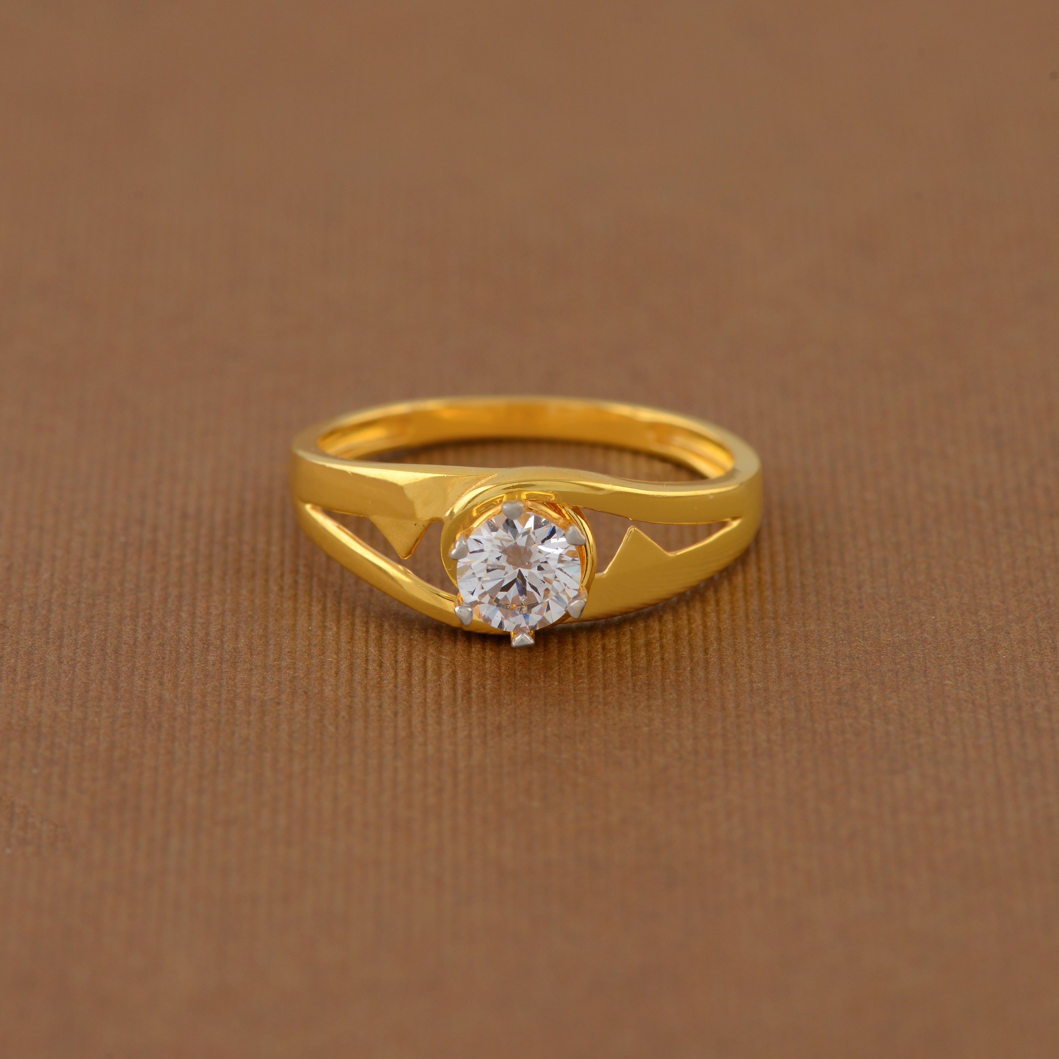 Classic Gold Finger Ring - Krishna Jewellers Pearls and Gems