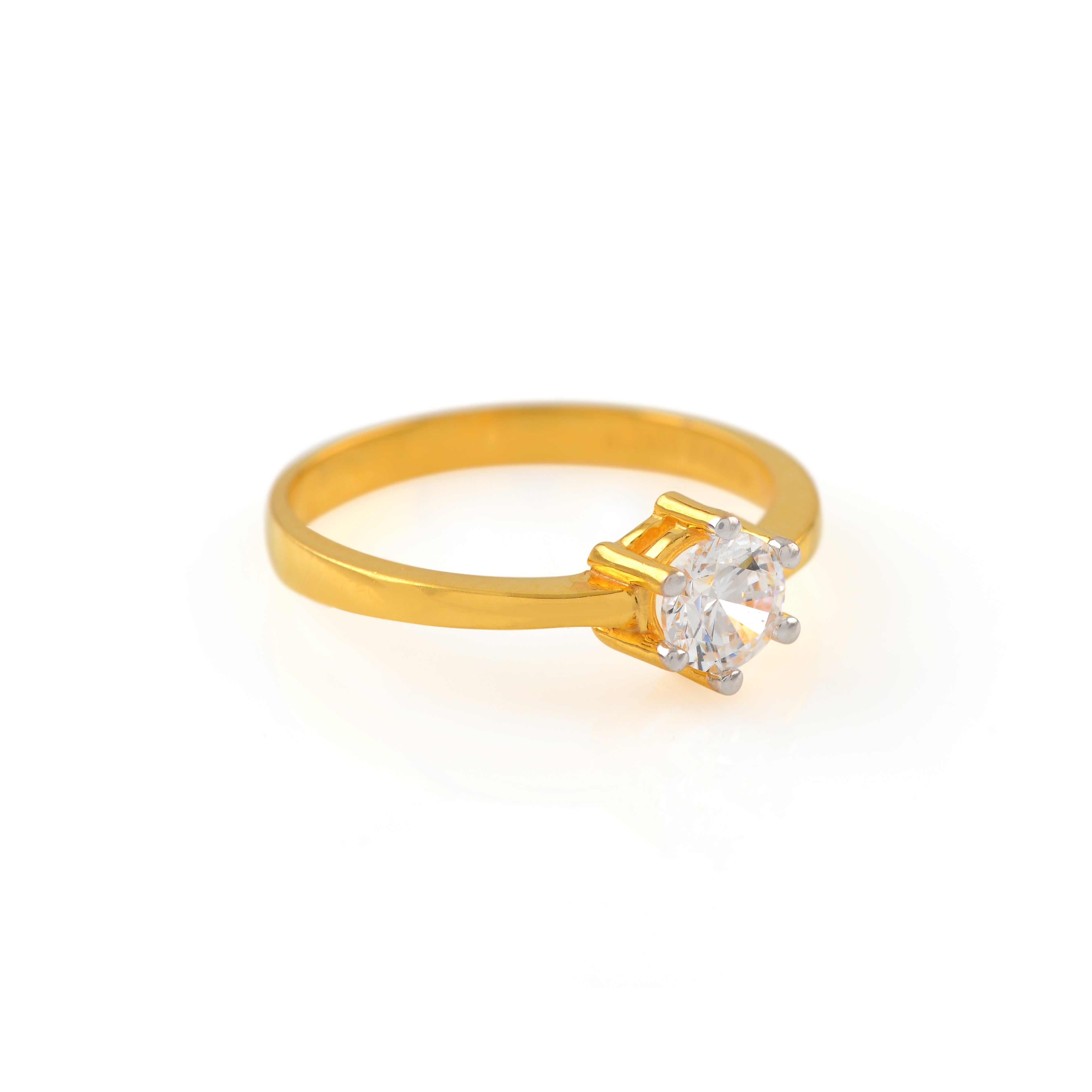 22K Gold Engagement Ring For Women - Krishna Jewellers Pearls and Gems