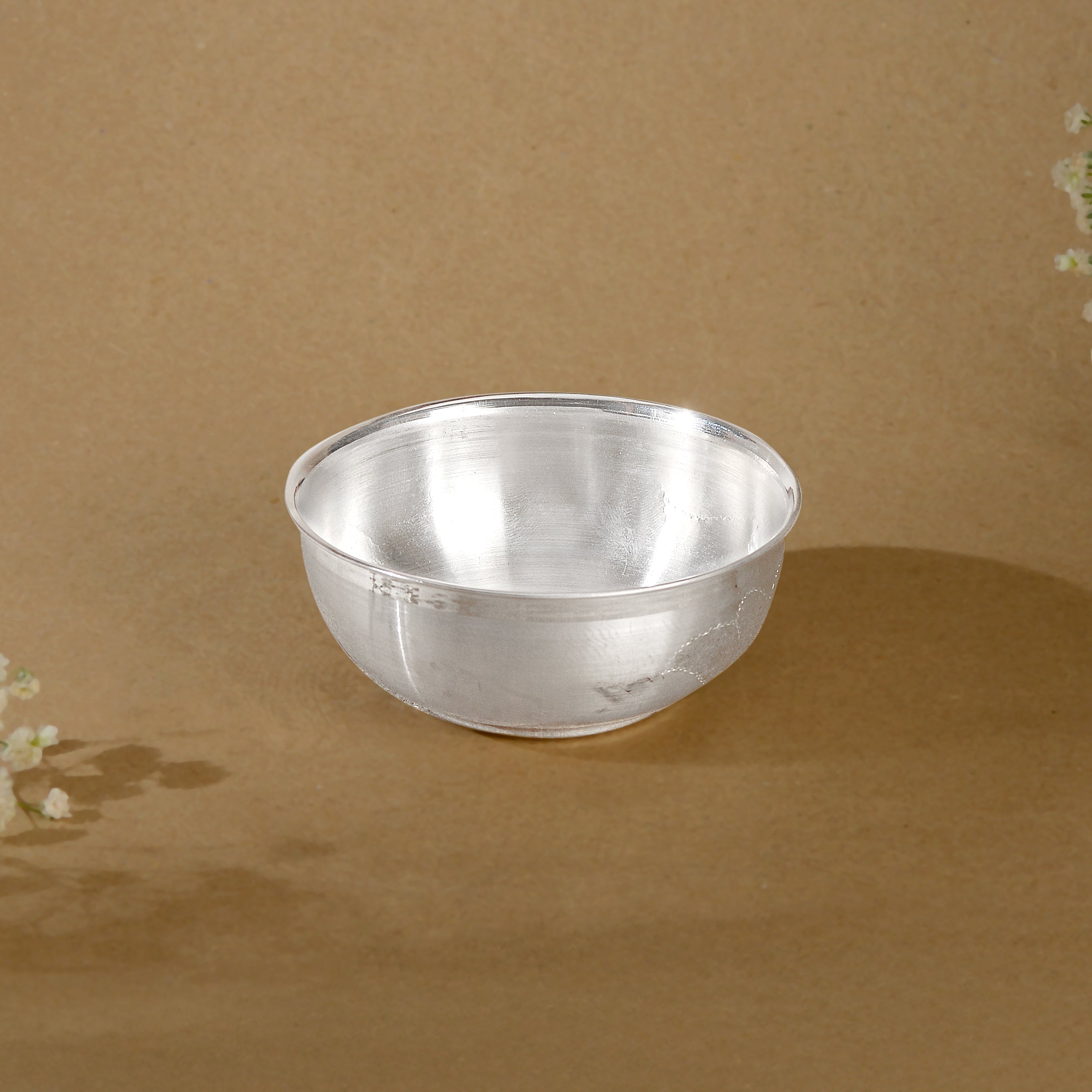 Pure Silver Pooja Plain Bowl