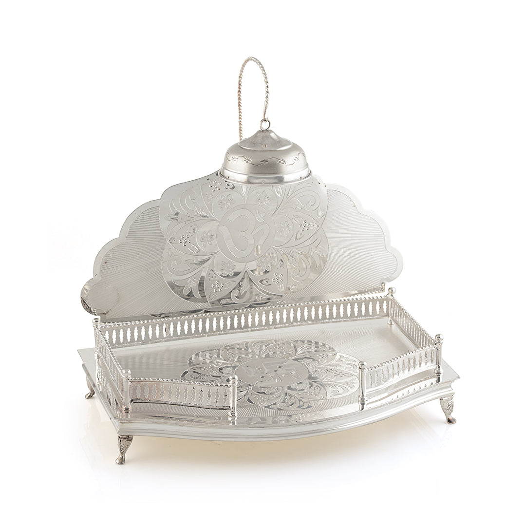 Divine Silver Simhasanam For God