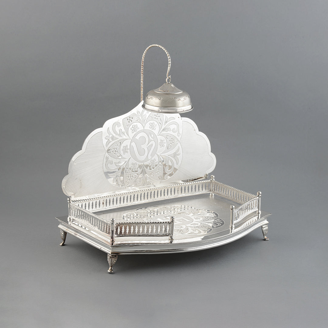 Divine Silver Simhasanam For God