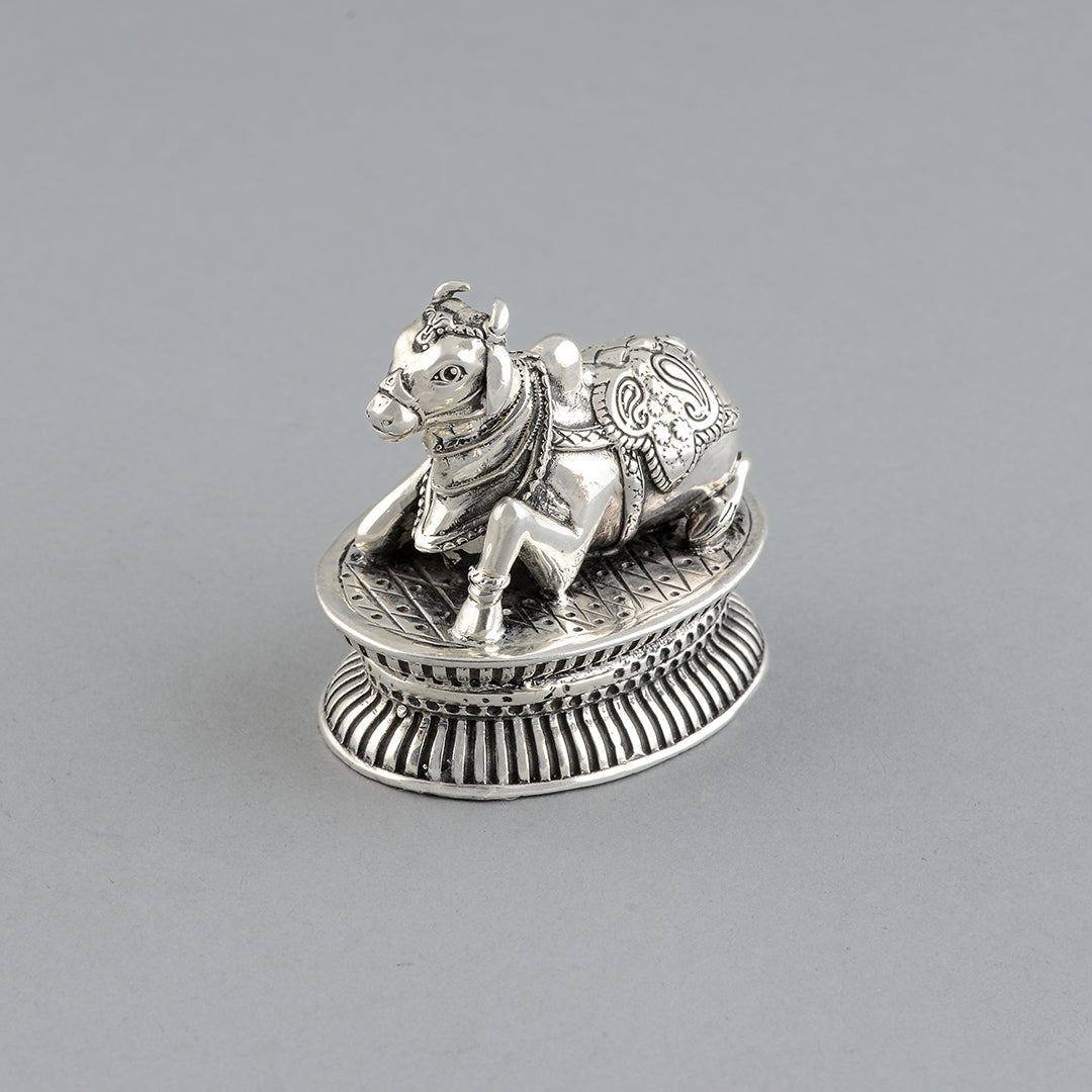 Sacred Nandi in Pure Silver