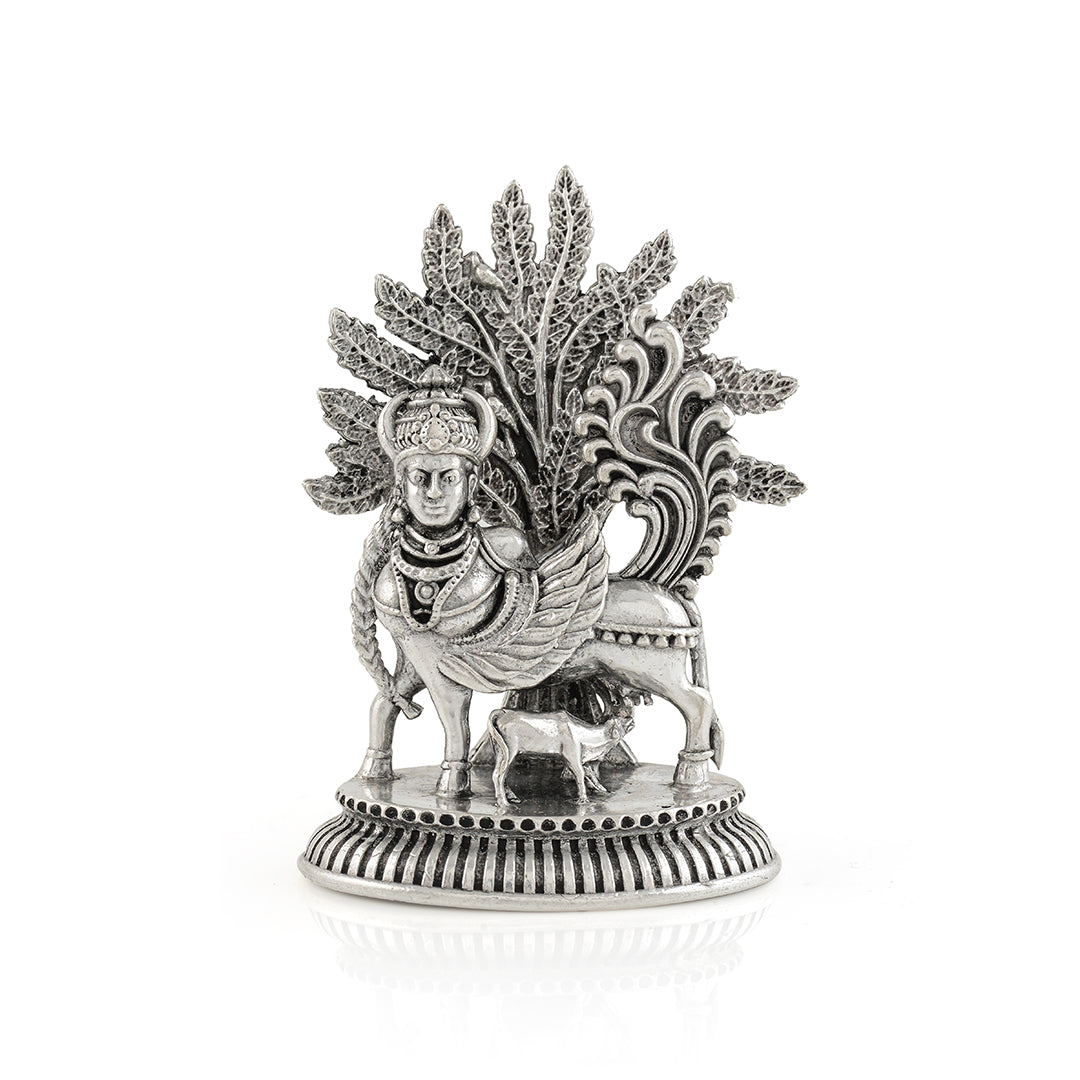 Maa Kamdhenu With Calf in Silver