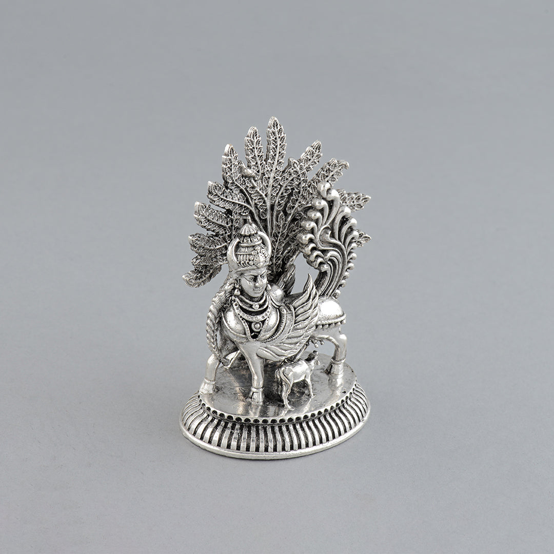 Maa Kamdhenu With Calf in Silver