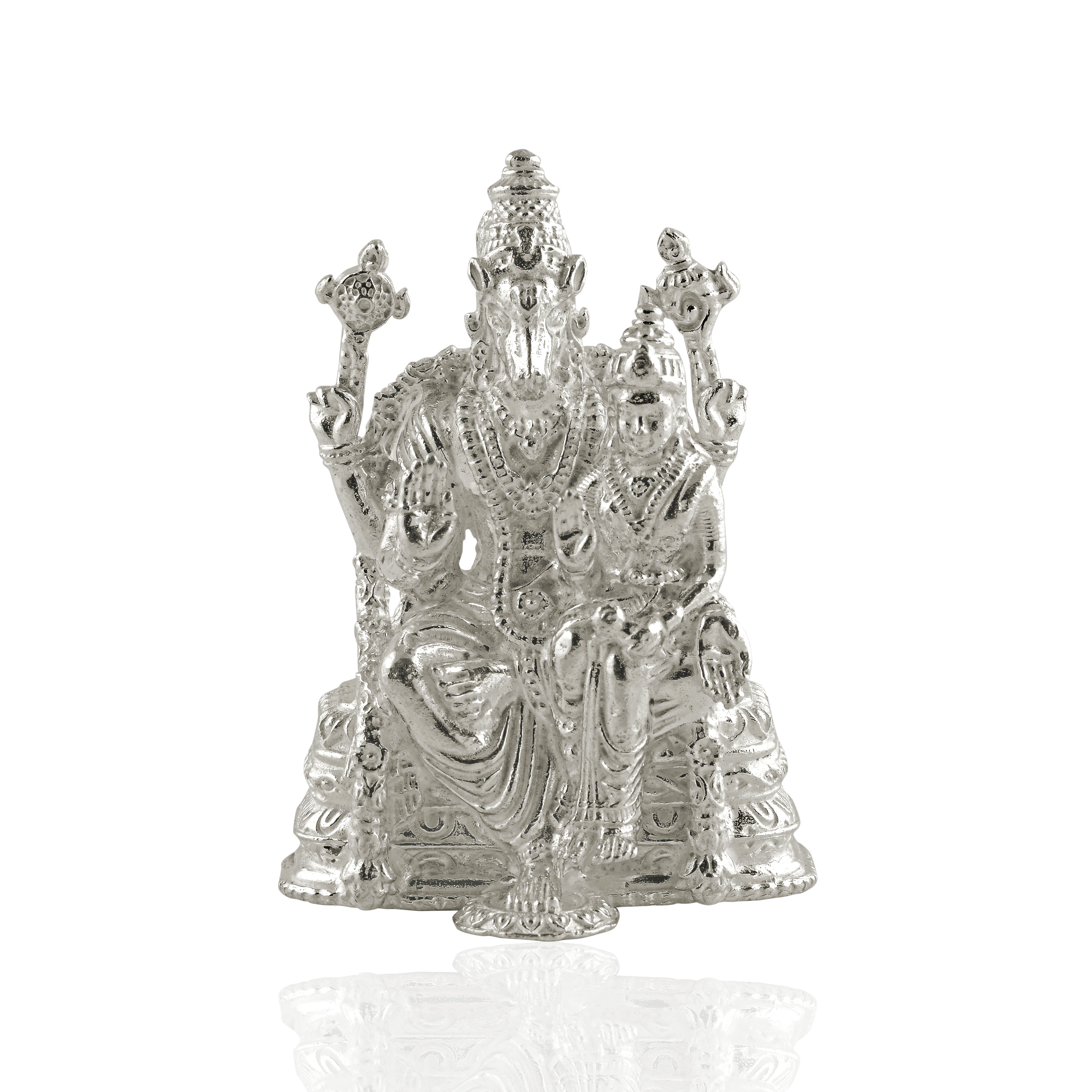 Divine Lakshmi-Hayagriva Idol in Silver