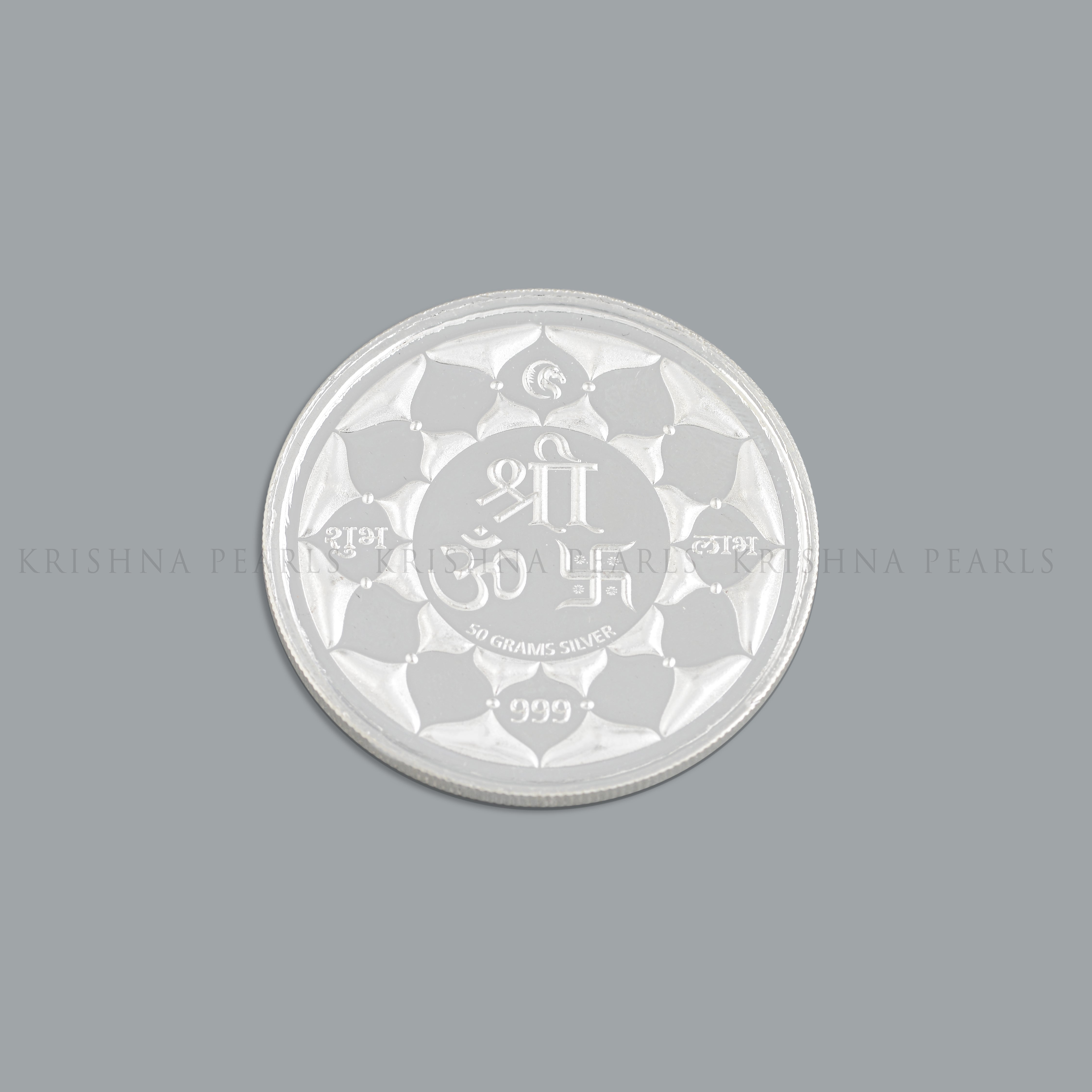 10 Gram Silver Laxmi Devi and Ganesh Motif Coin - Krishna Jewellers Pearls and Gems