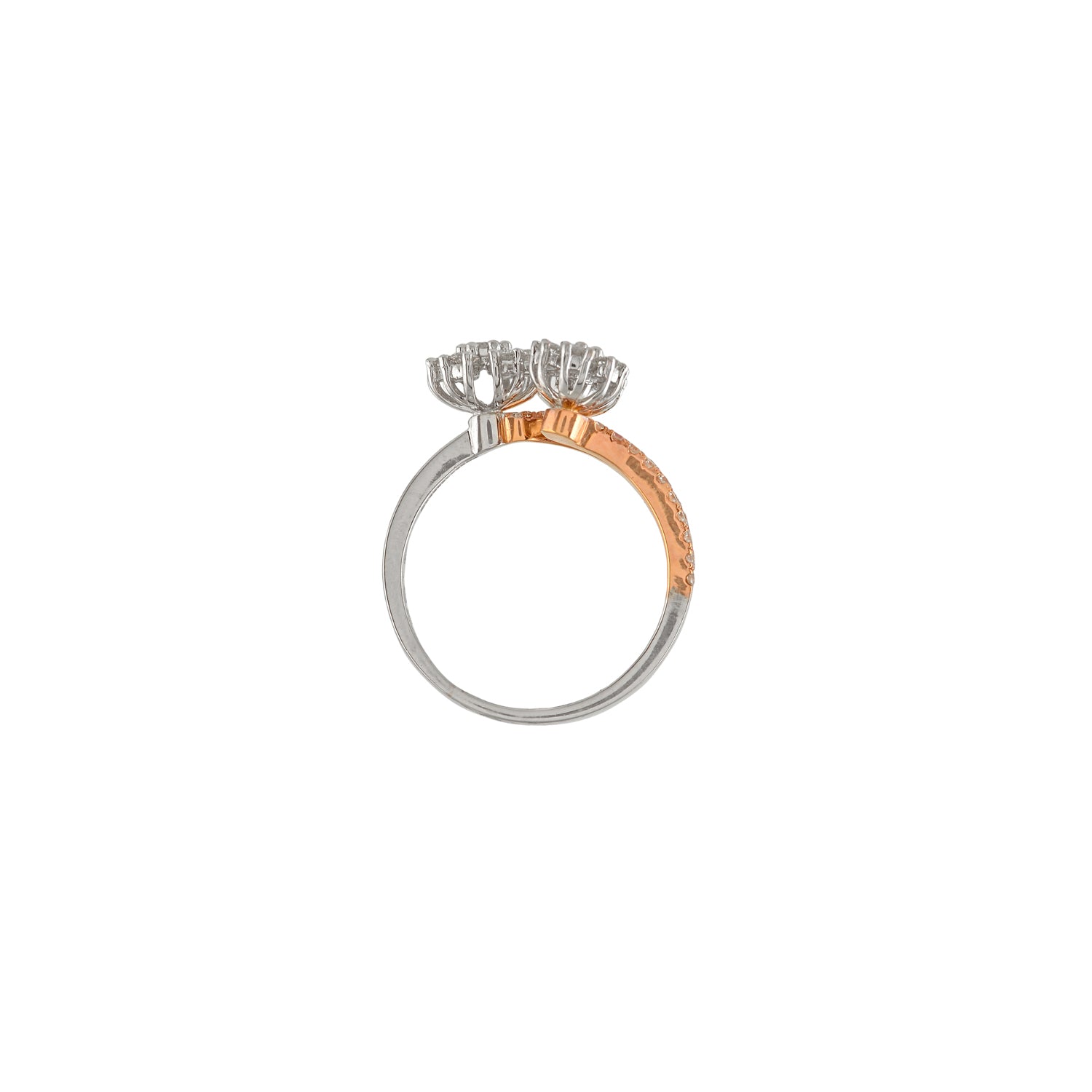 Triadic Diamond Ring in Flower Motif - Krishna Jewellers Pearls and Gems