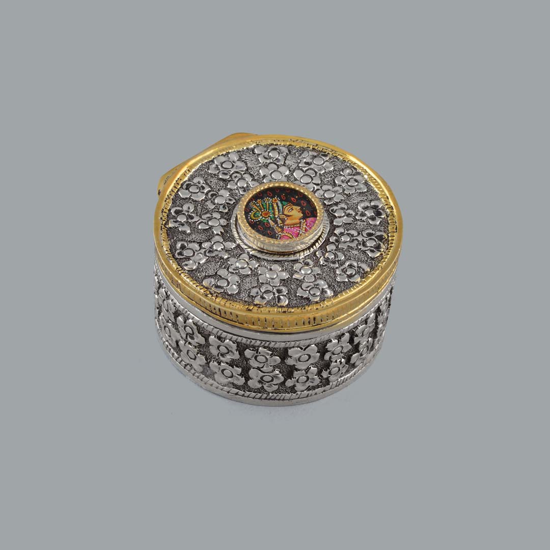 Silver Pandan Antique Flower Design - Krishna Jewellers Pearls and Gems