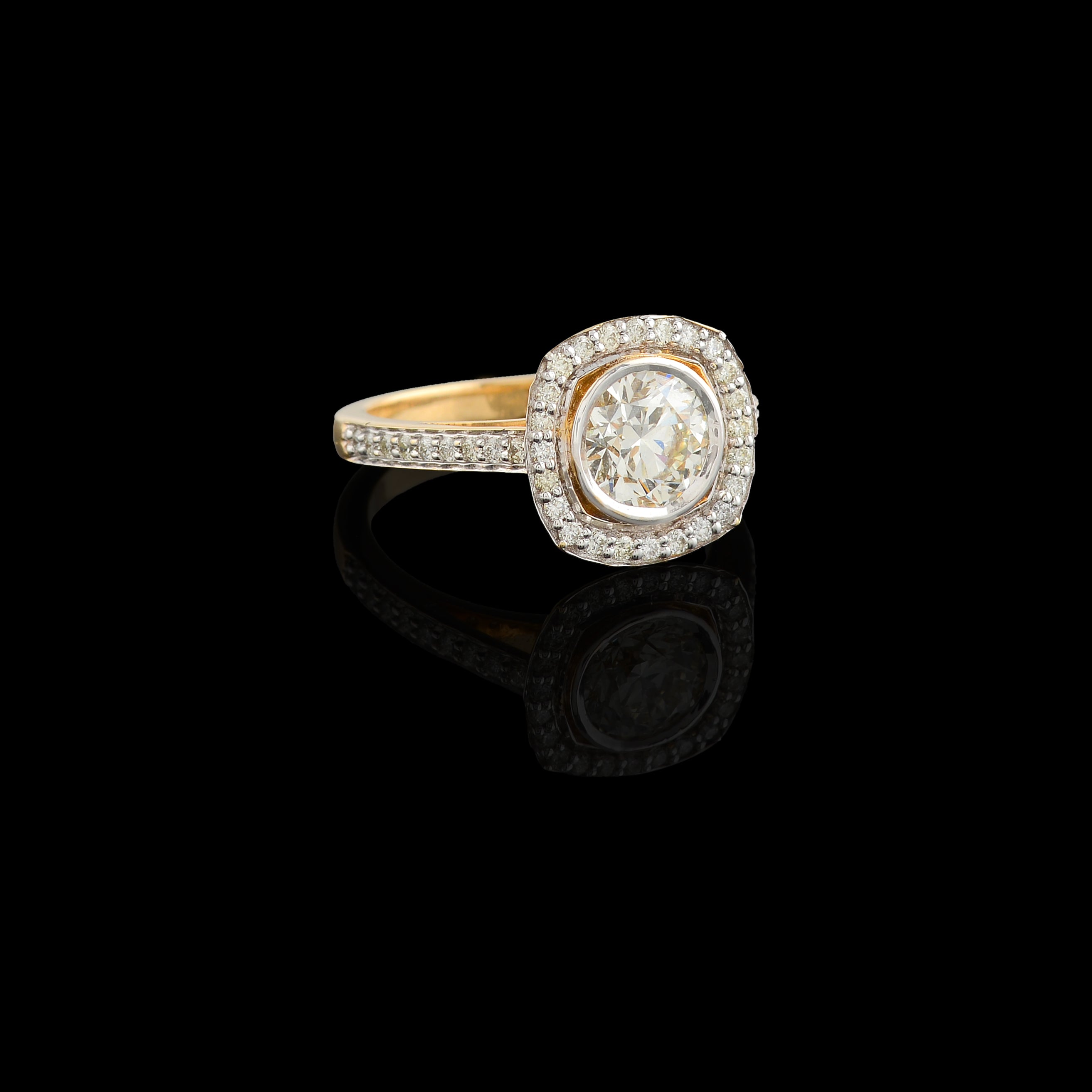 Squaricle Solitaire Diamond Ring - Krishna Jewellers Pearls and Gems