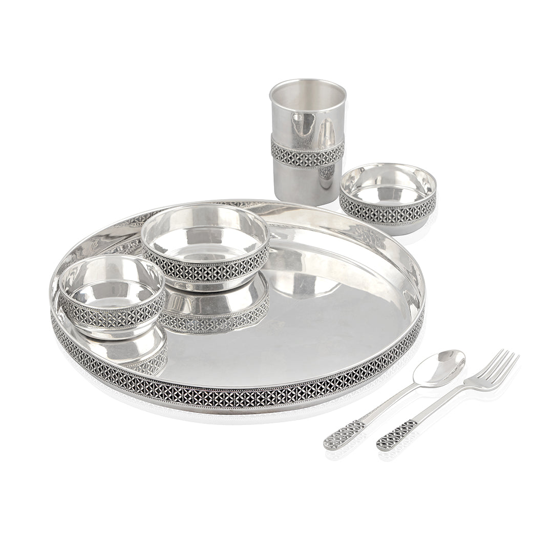 92.5 Silver Dinner Set - Krishna Jewellers Pearls and Gems