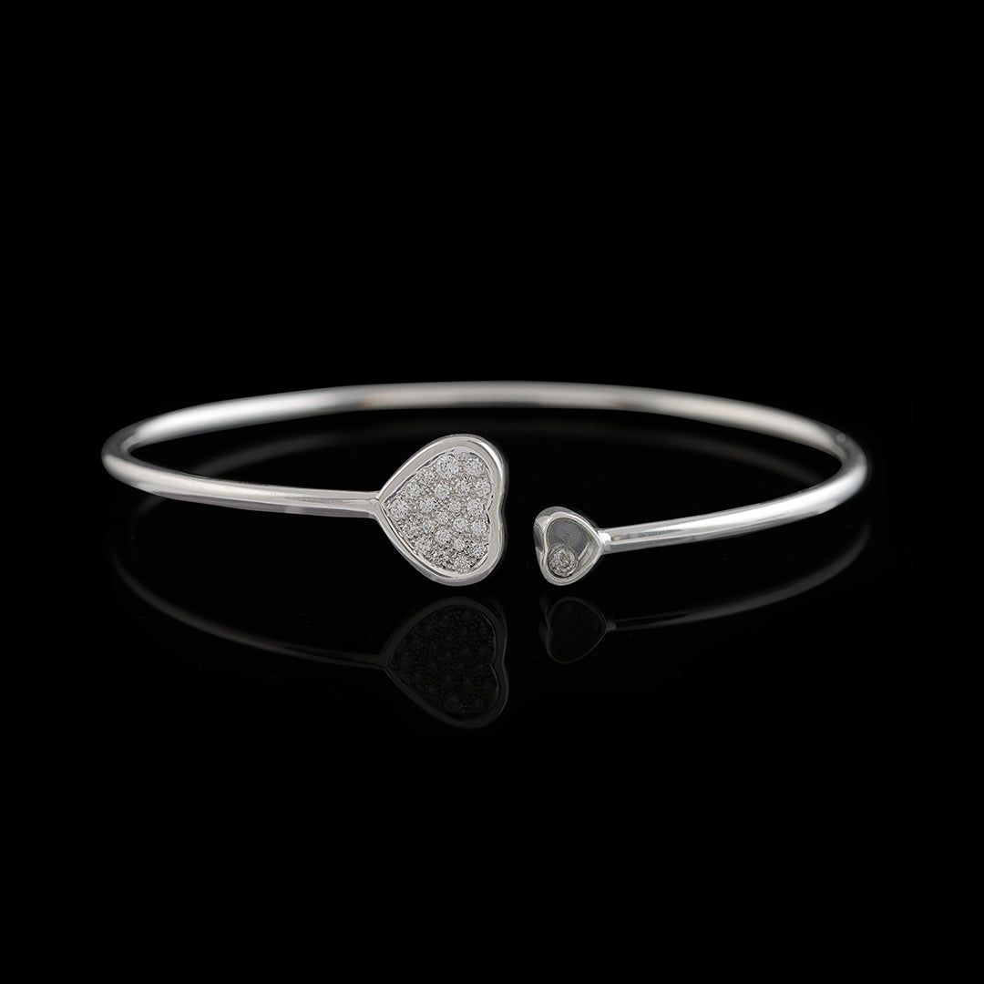 Open Curve Heart Diamond Bracelet - Krishna Jewellers Pearls and Gems
