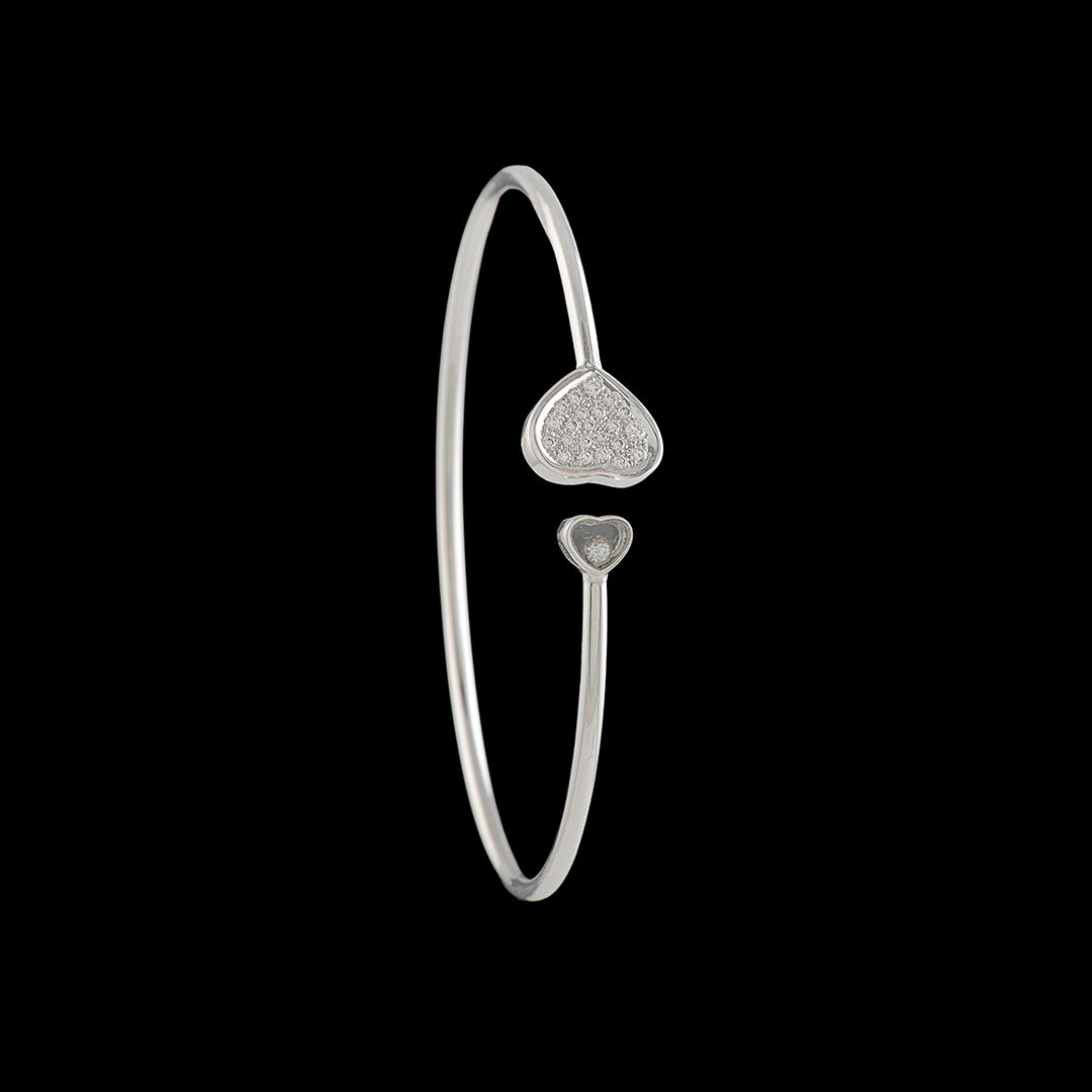 Open Curve Heart Diamond Bracelet - Krishna Jewellers Pearls and Gems