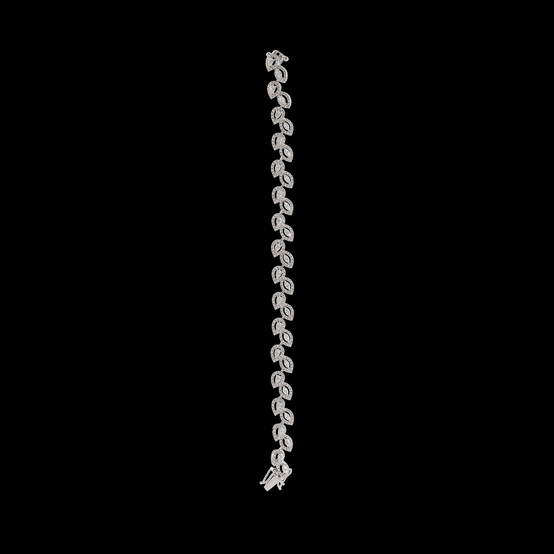 Leaf design diamond bracelet - Krishna Jewellers Pearls and Gems