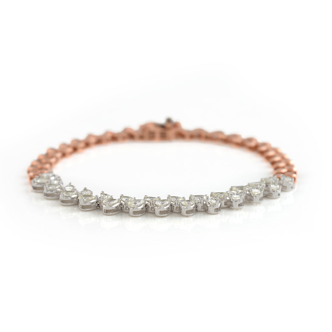 Zig Zag tennis diamond bracelet - Krishna Jewellers Pearls and Gems