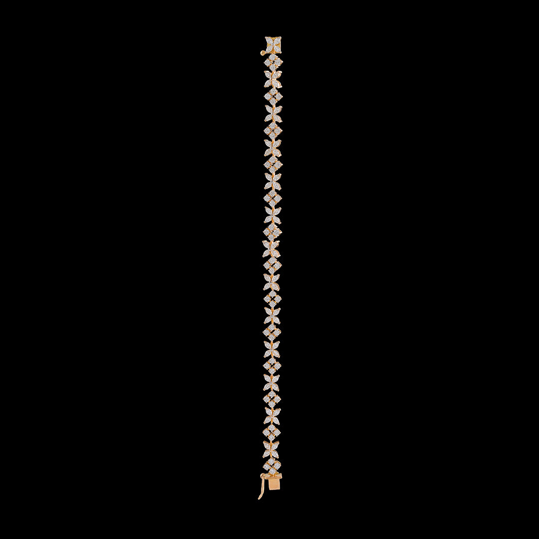 Floral diamond bracelet - Krishna Jewellers Pearls and Gems
