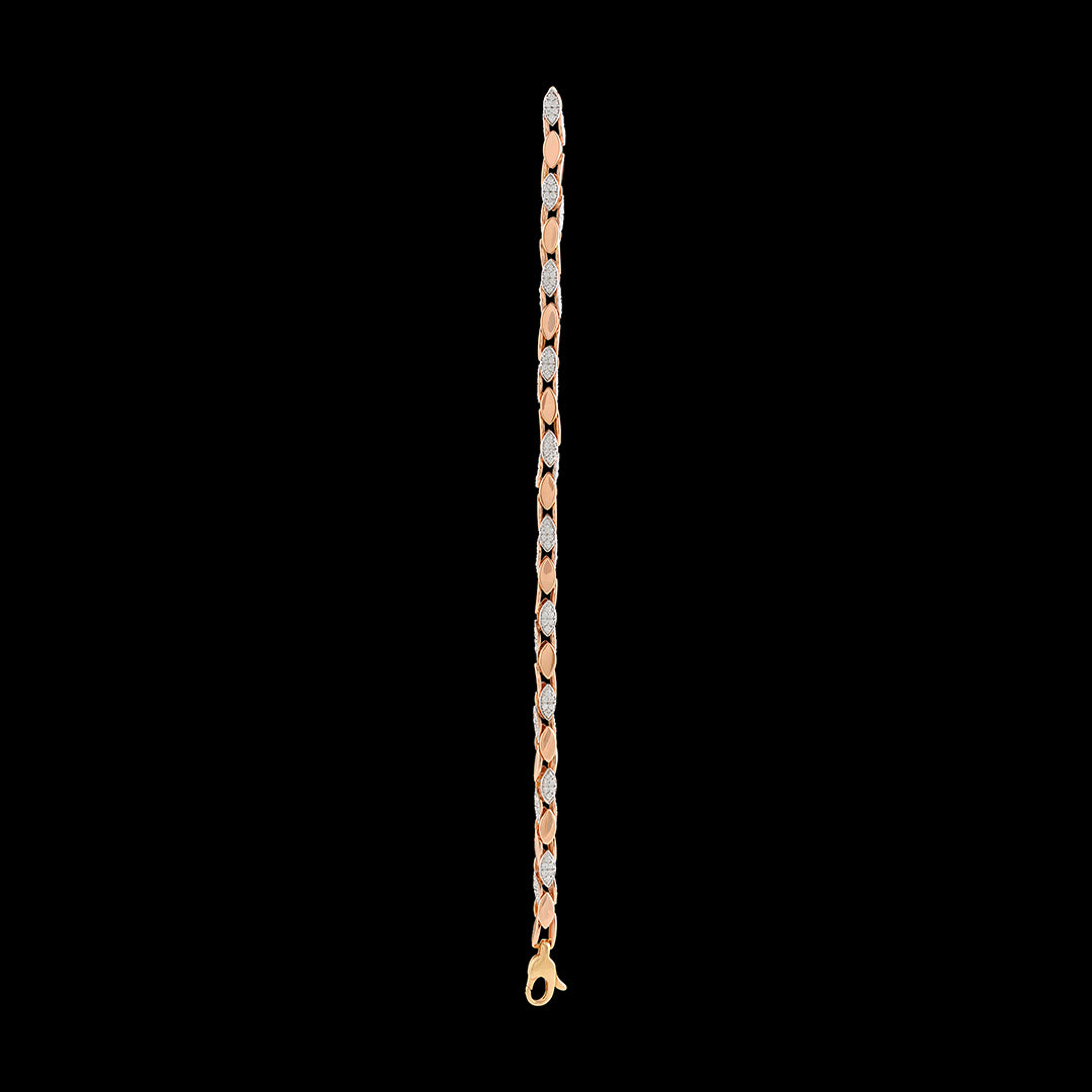 Pear Mesh Diamond Bracelet in Rose Gold - Krishna Jewellers Pearls and Gems
