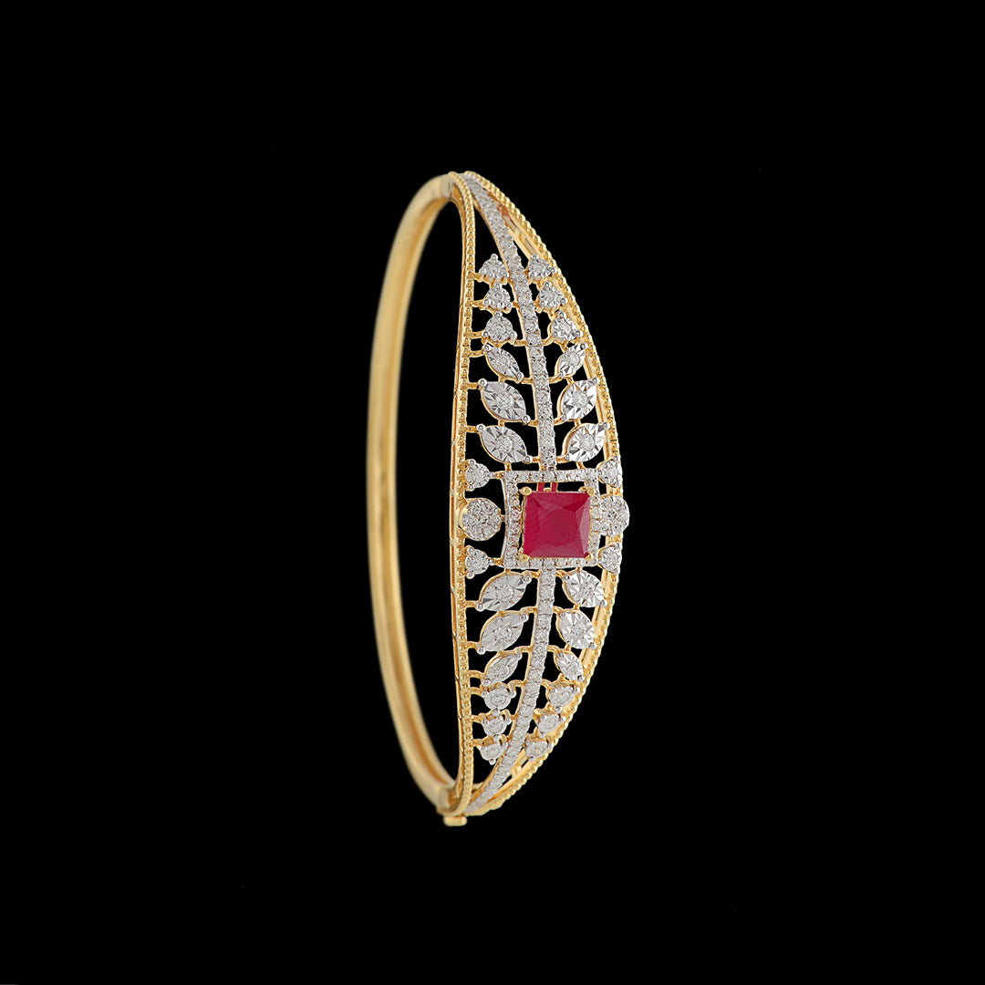 Branch and Leaf Diamond Bracelet - Krishna Jewellers Pearls and Gems