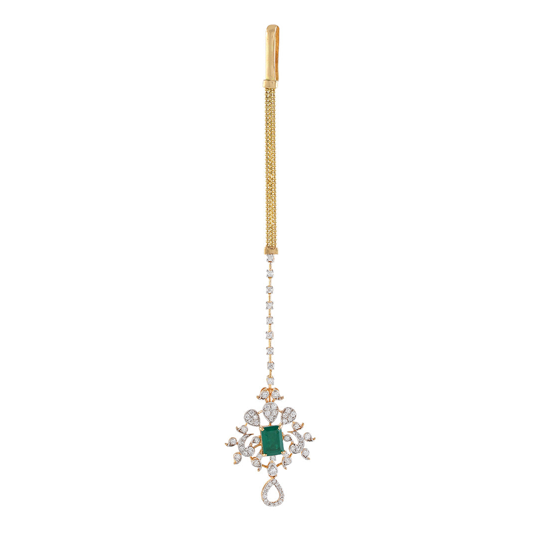 Elegant Diamond Maang Tikka - Krishna Jewellers Pearls and Gems