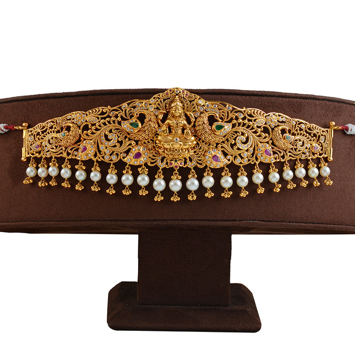 22k Gold Vaddanam In Lakshmi Peacock Motif - Krishna Jewellers Pearls and Gems