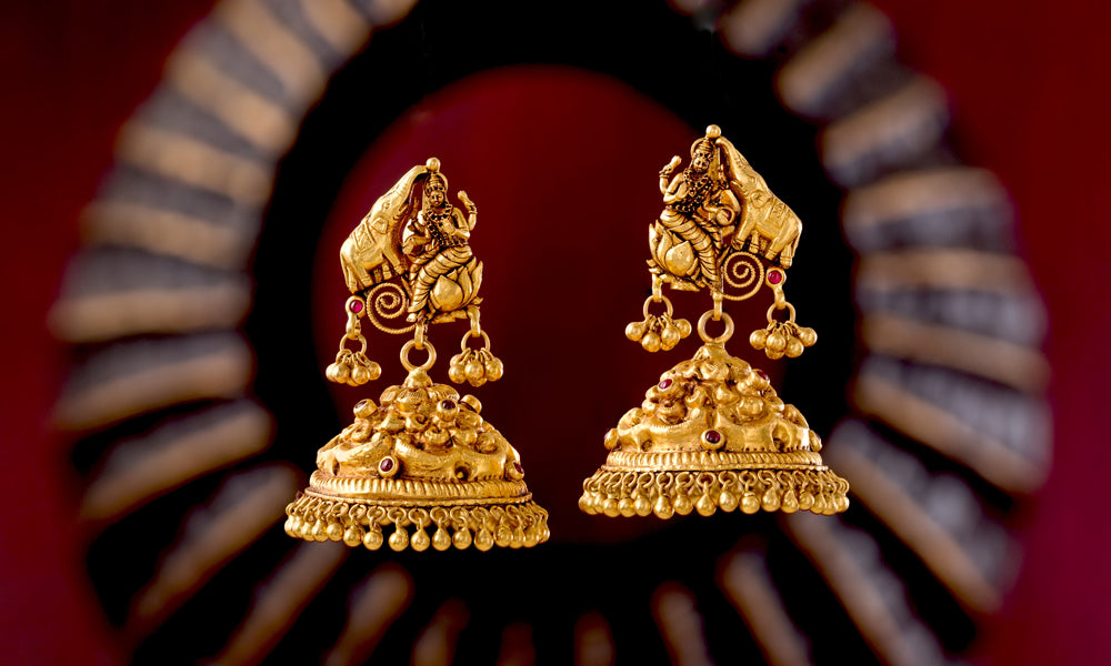 Buy Gold Earrings Designs at Krishna Jewellers