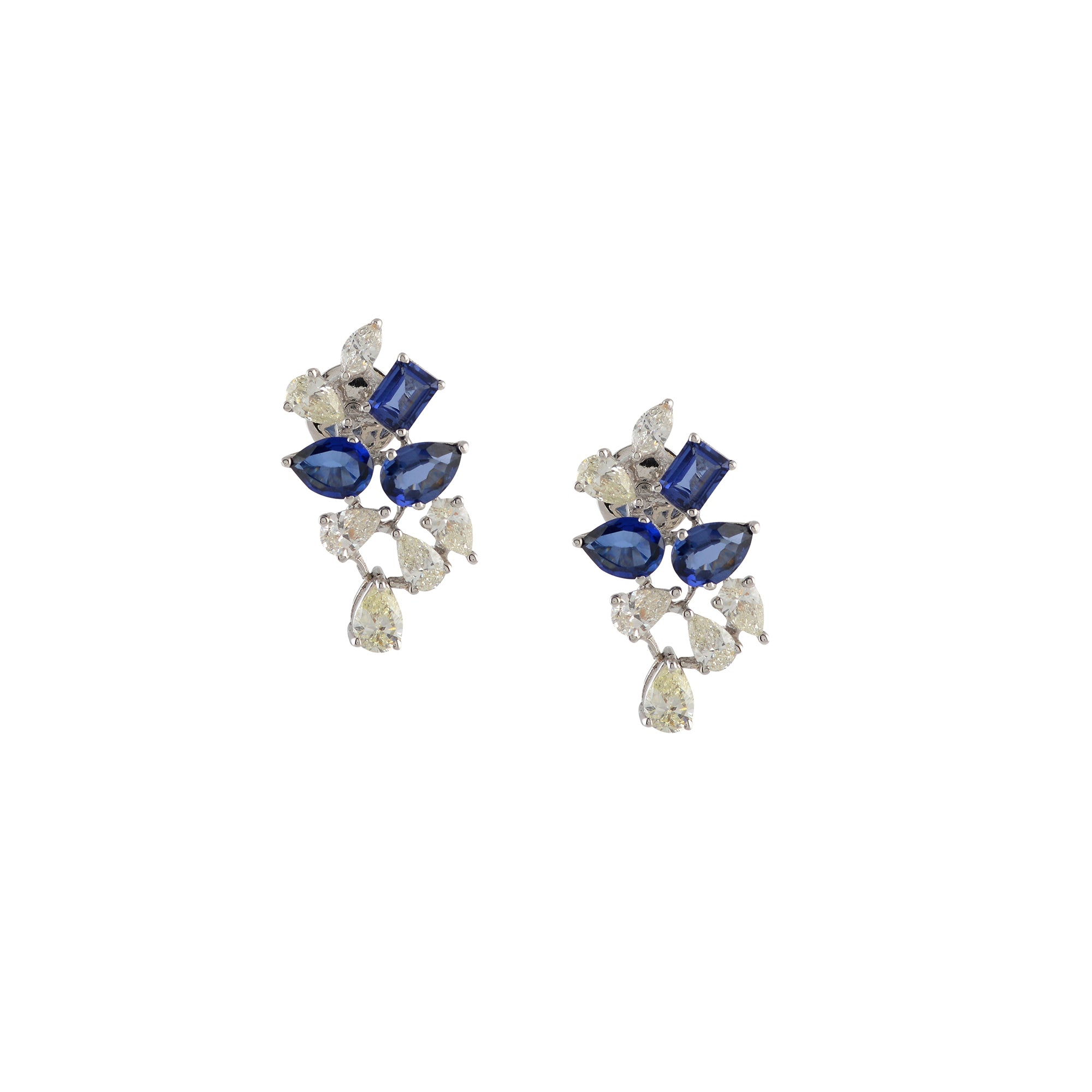 Blue Elegance Swanky Diamond Stud Earrings