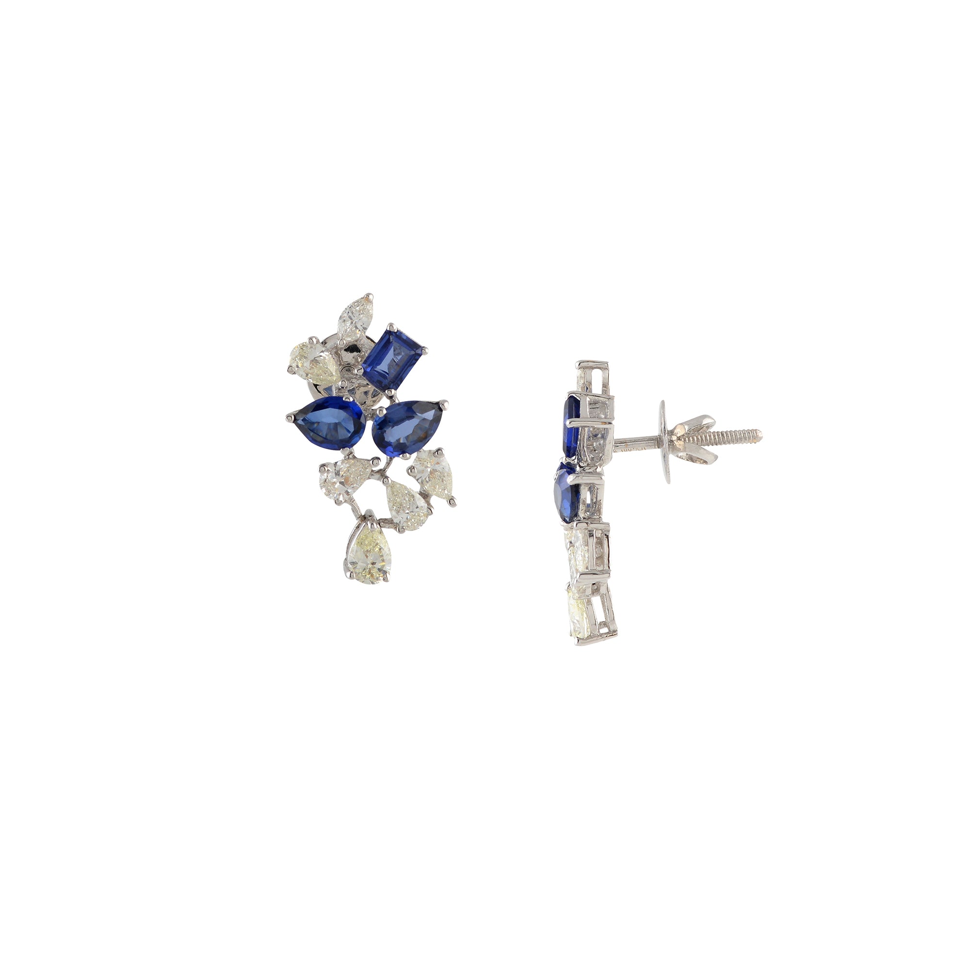 Blue Elegance Swanky Diamond Stud Earrings