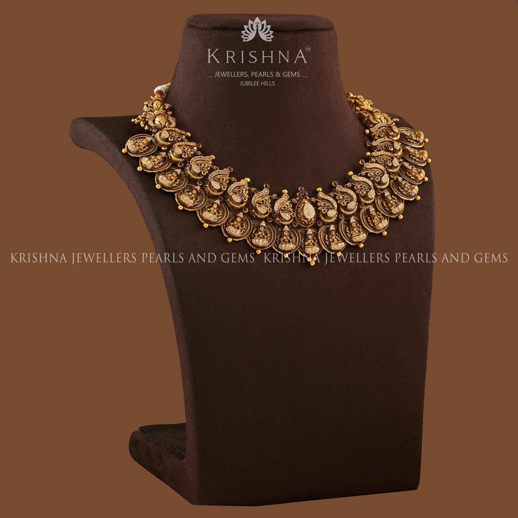 Laxmi Kasulu and Flower Design Gold Necklaces